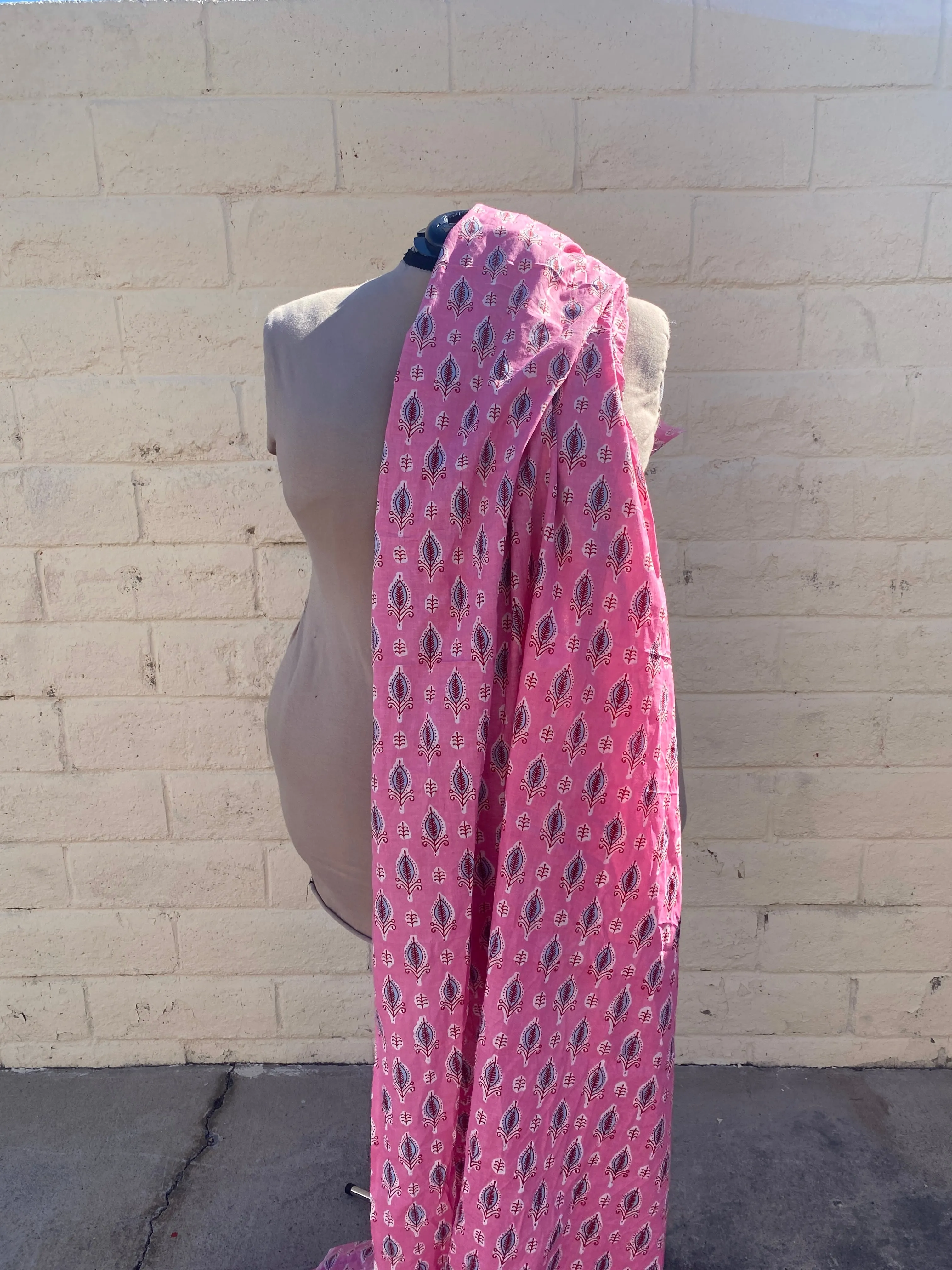 C25.1 - Hand Printed Cotton Cambric - pink promise *** sold by Love Your Peaches product image thumbnail 2