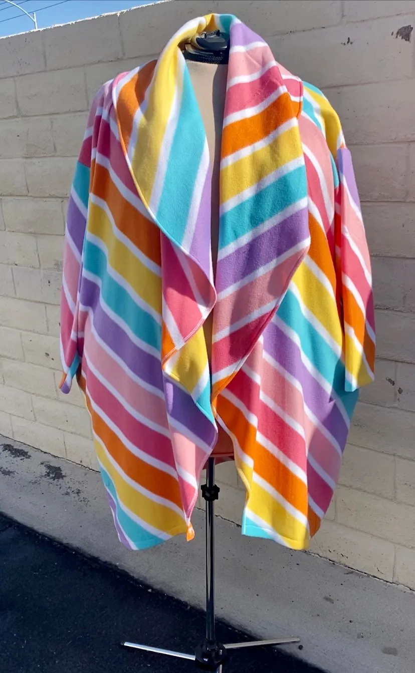 Cozy Coat - size Small - Rainbow Swirl sold by Love Your Peaches