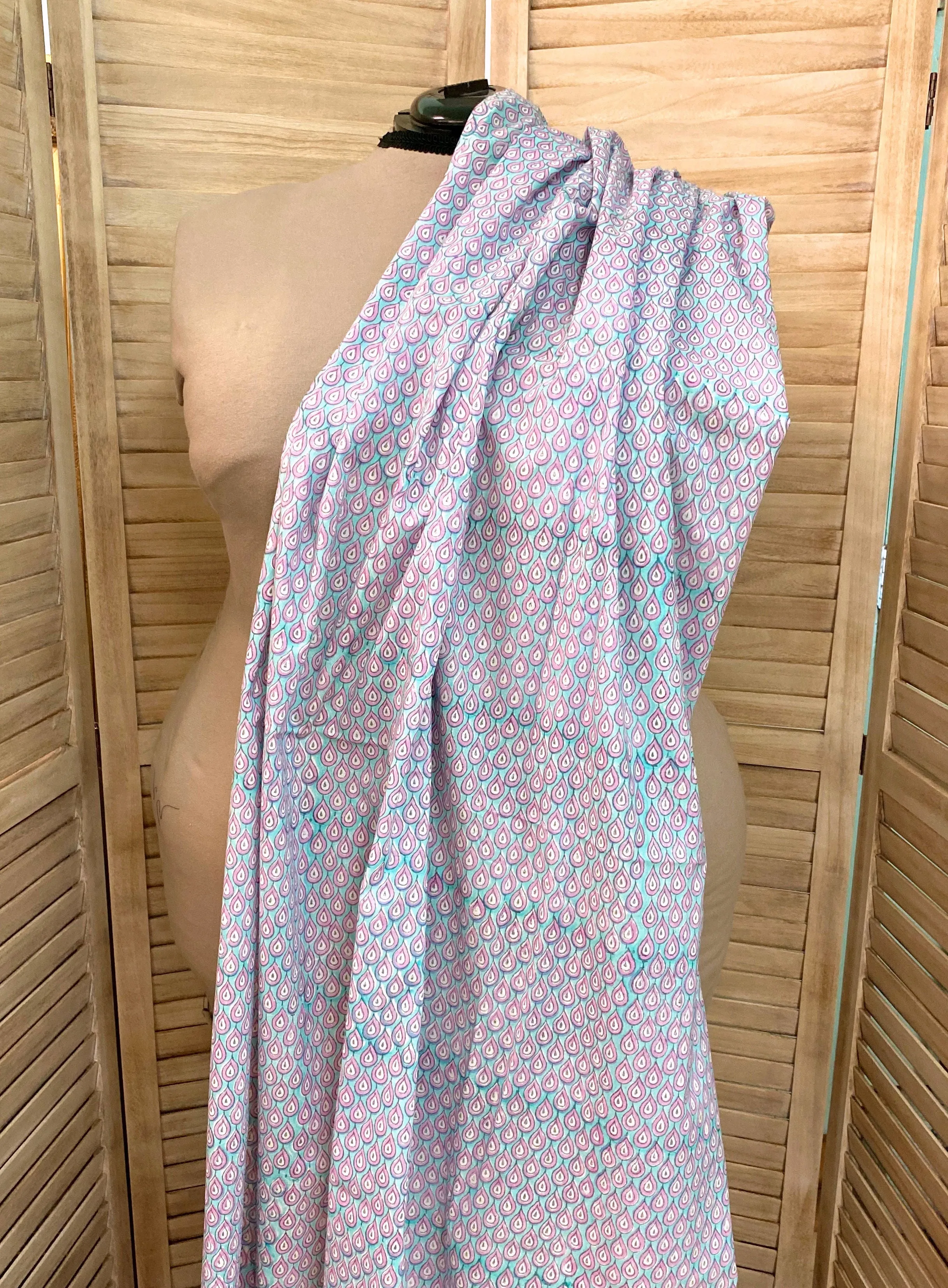 C25.3 - Hand Printed Cotton Cambric - dewdrop *** sold by Love Your Peaches product image thumbnail 2