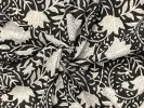 C25.2 - Hand Printed Cotton Cambric - midnight lotus *** sold by Love Your Peaches