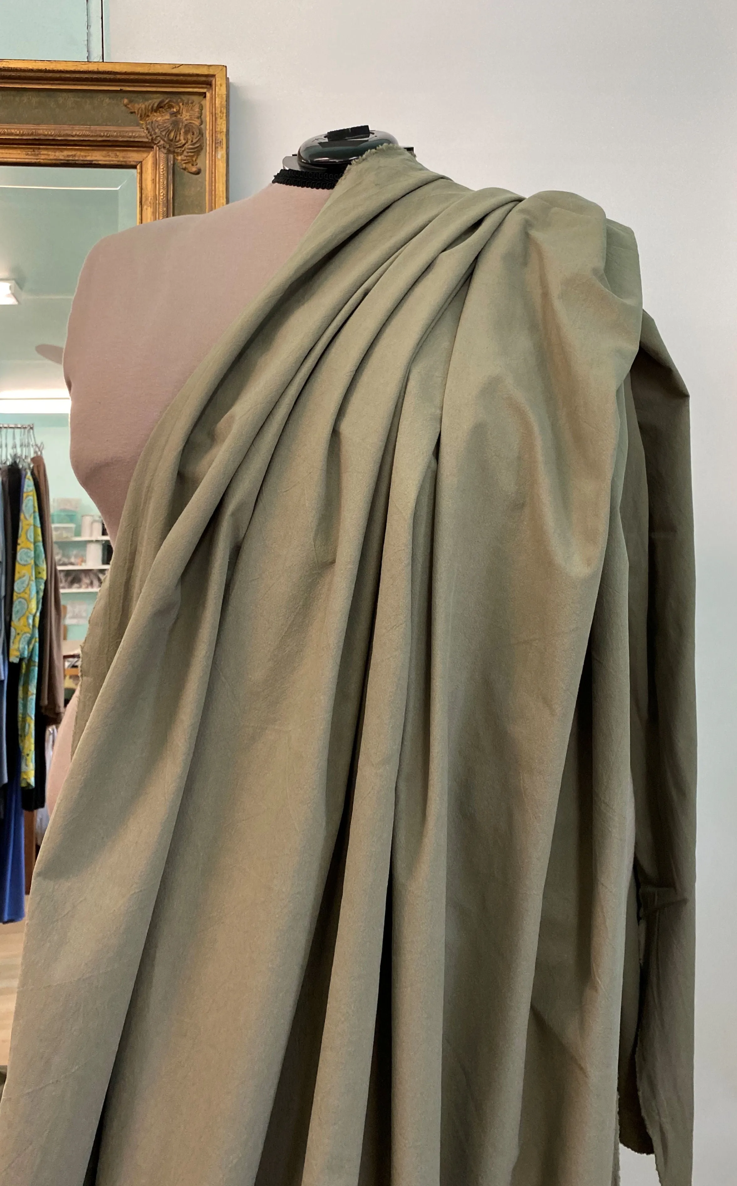 C2 - Cotton Crinkle Premium Weight - olive ** sold by Love Your Peaches product image thumbnail 2