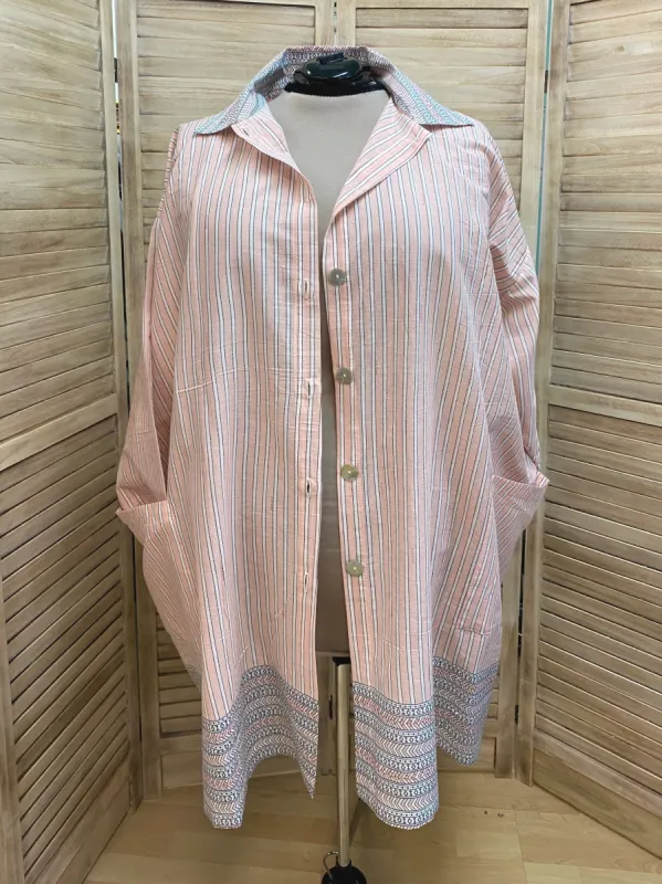 Border Print Big Shirt - 6x - 100% Cotton sold by Love Your Peaches