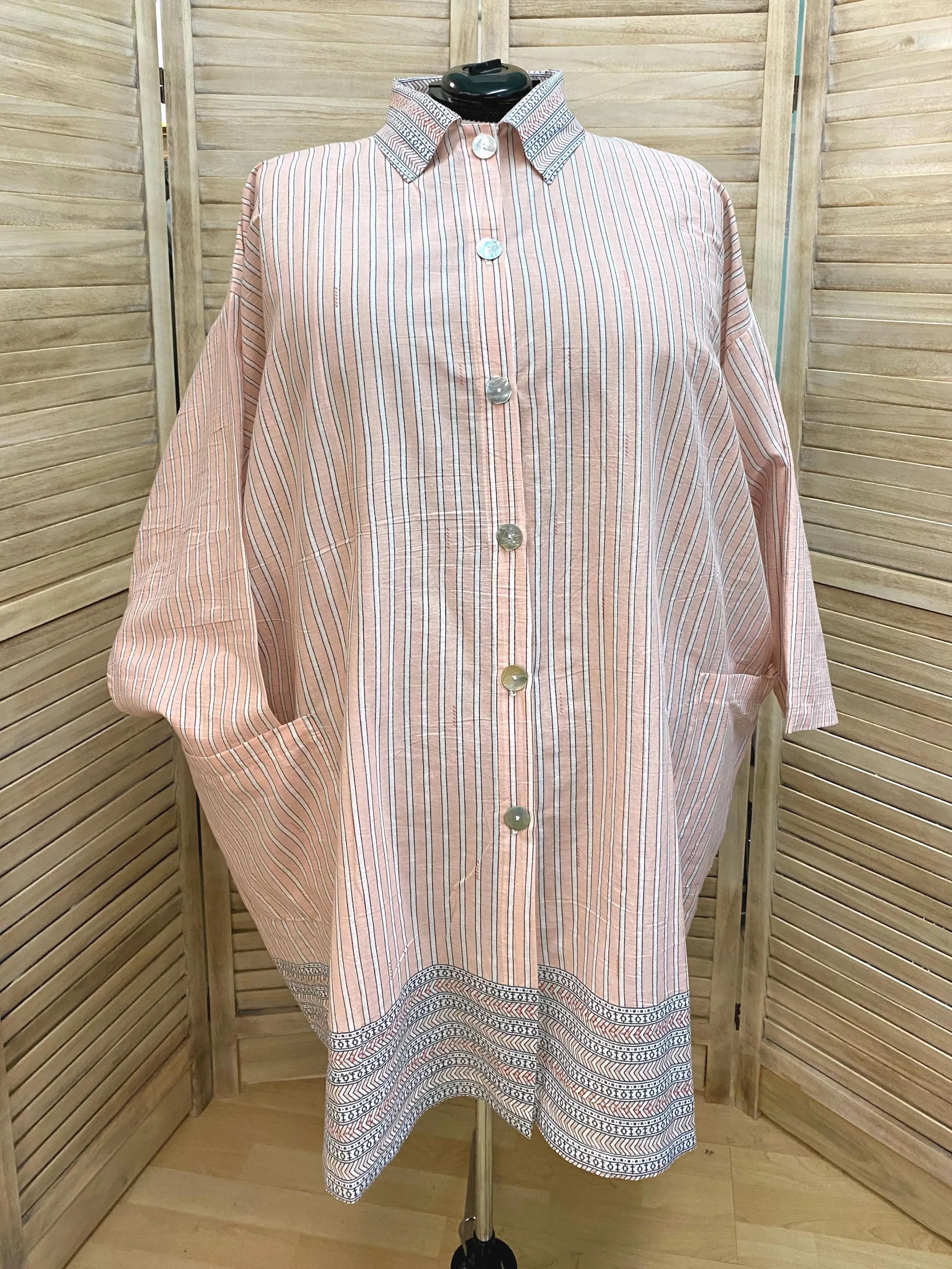 Border Print Big Shirt - 6x - 100% Cotton sold by Love Your Peaches product image thumbnail 2