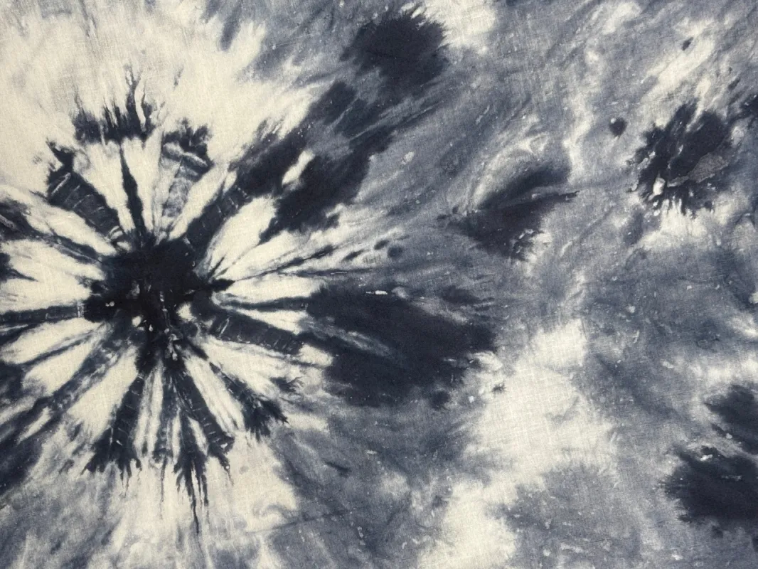 C13.4 - Woven Cotton - royal blue shibori dye ** sold by Love Your Peaches