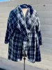 Cozy Coat - size Large  - Black & Cream Plaid sold by Love Your Peaches