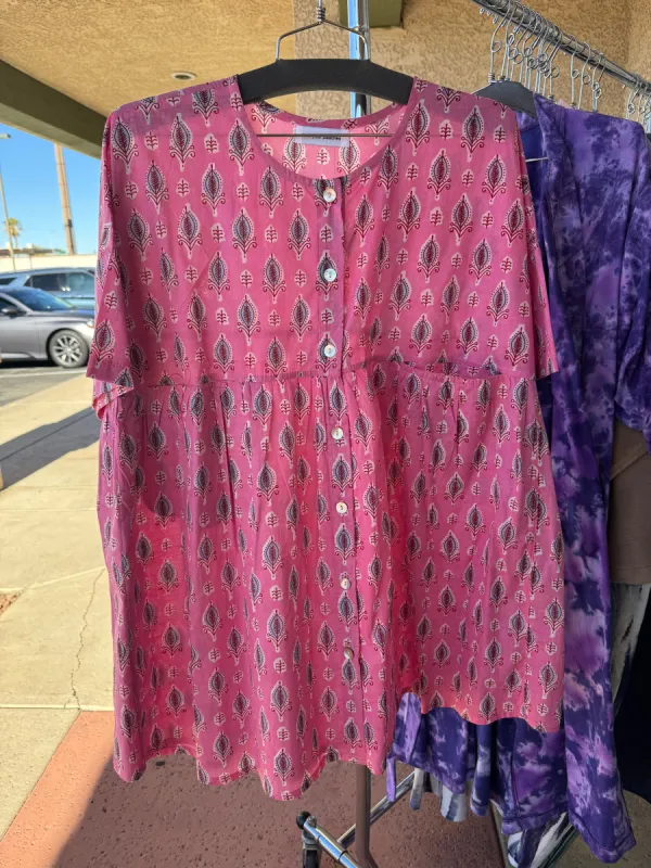 New Artist Shirt - 1x/2x - Hand Printed Cotton *** sold by Love Your Peaches