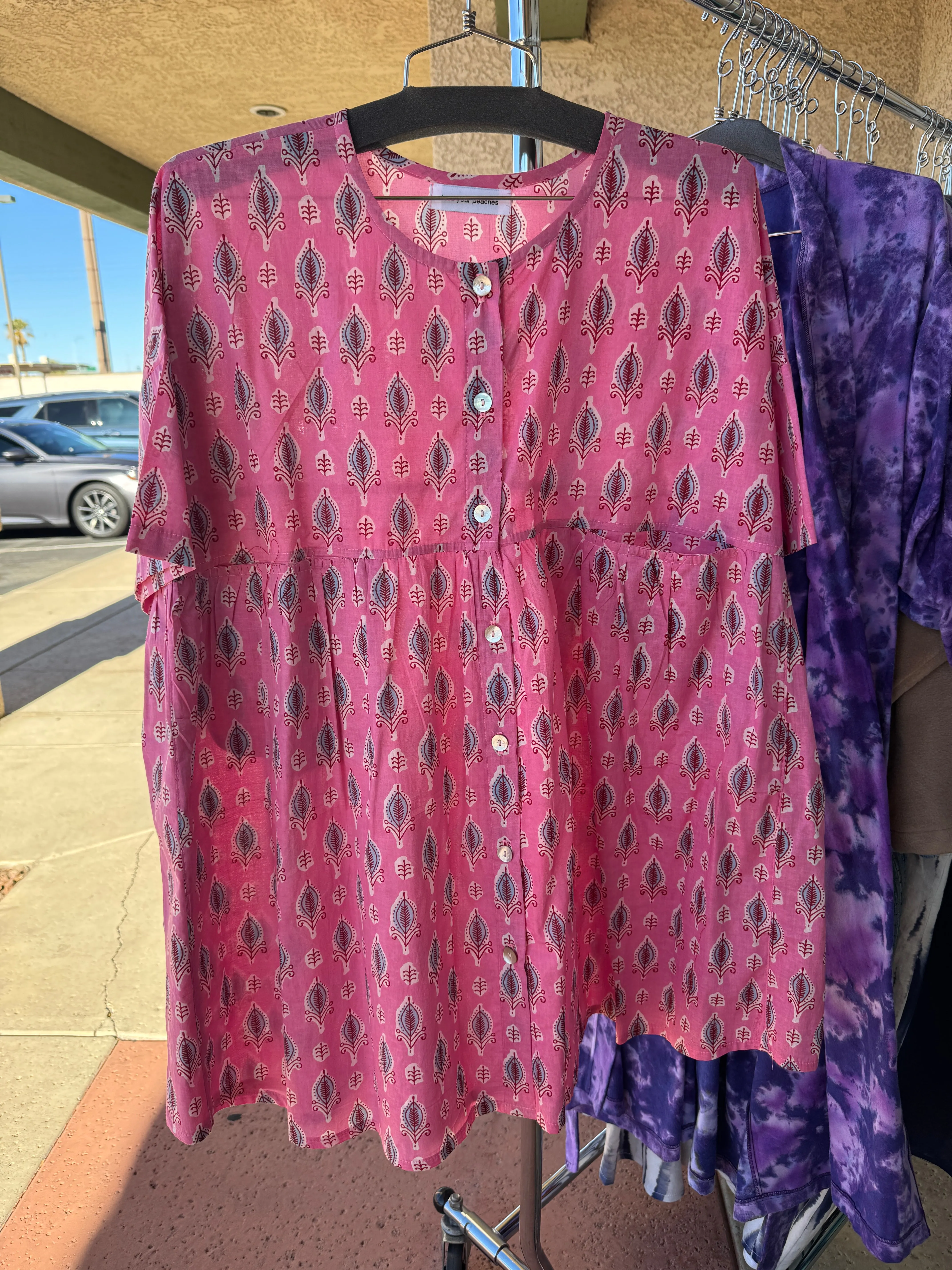 New Artist Shirt - 1x/2x - Hand Printed Cotton *** sold by Love Your Peaches