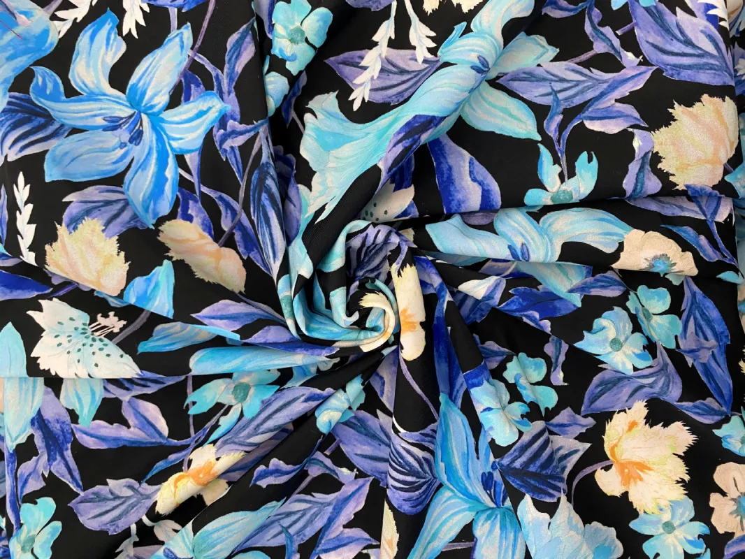 SW - Swimsuit Fabric - blue tulips sold by Love Your Peaches