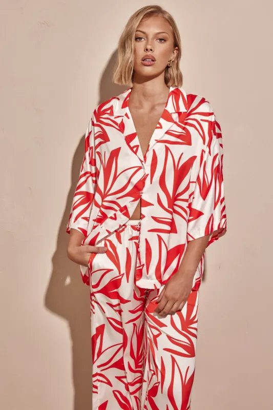 Bloom Shirt (Red) sold by Runway Scout