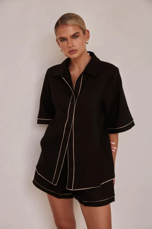 Lola Shirt (Black) sold by Runway Scout