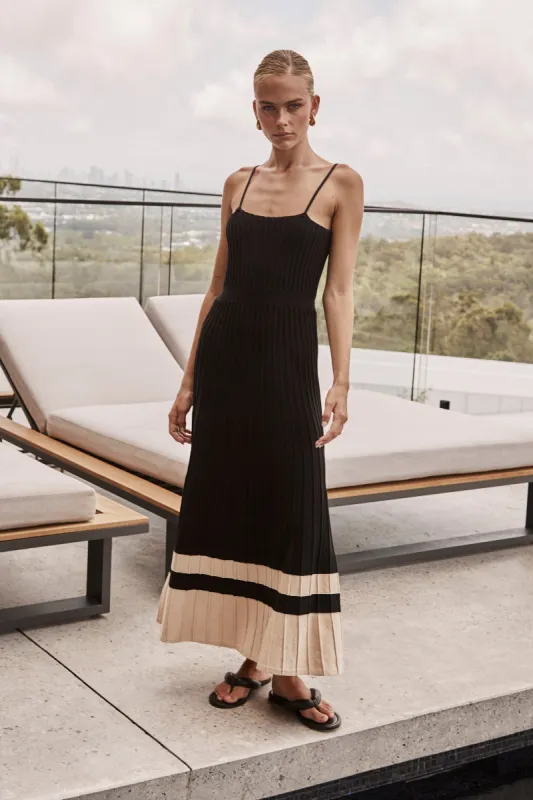 Costa Knit Maxi Dress (Black) sold by Runway Scout
