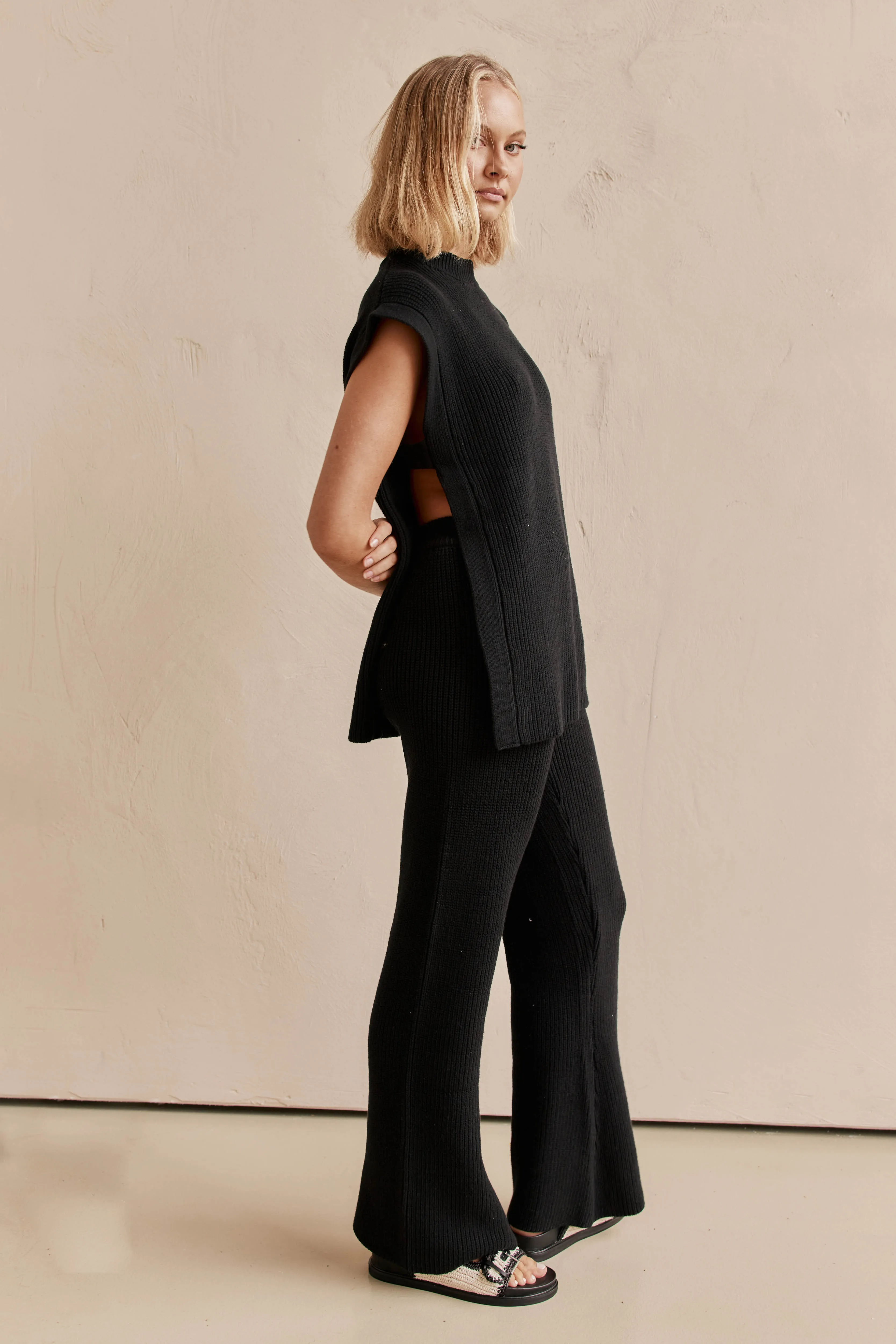 Finn Knit Pant (Black) sold by Runway Scout product image thumbnail 5