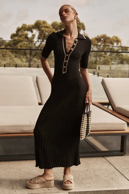 Stephie Knit Midi Dress (Black) | Parallel Stephie Knit Midi Dress (Black) | Parallel