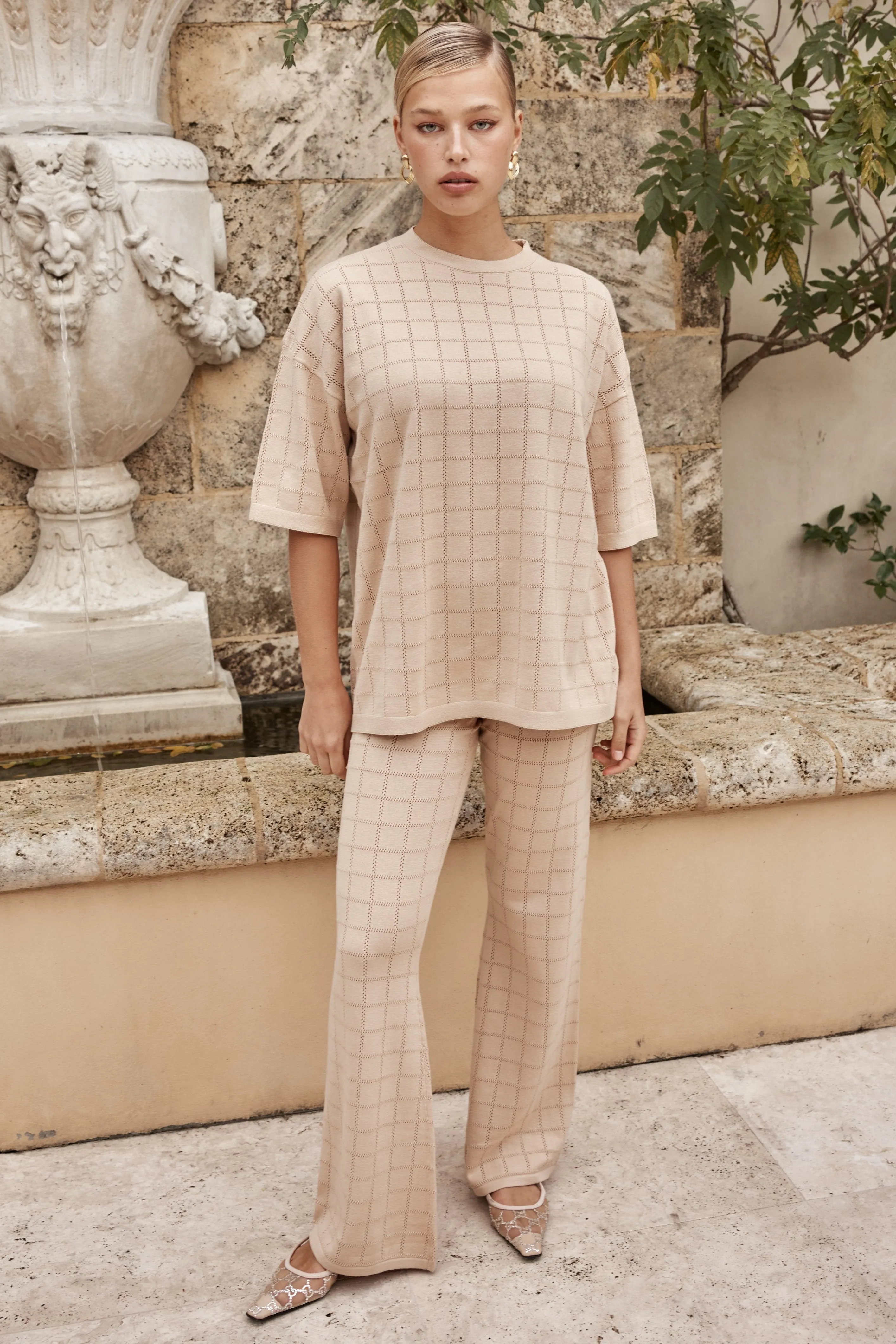 Aime Knit Pant (Beige) sold by Runway Scout product image thumbnail 3