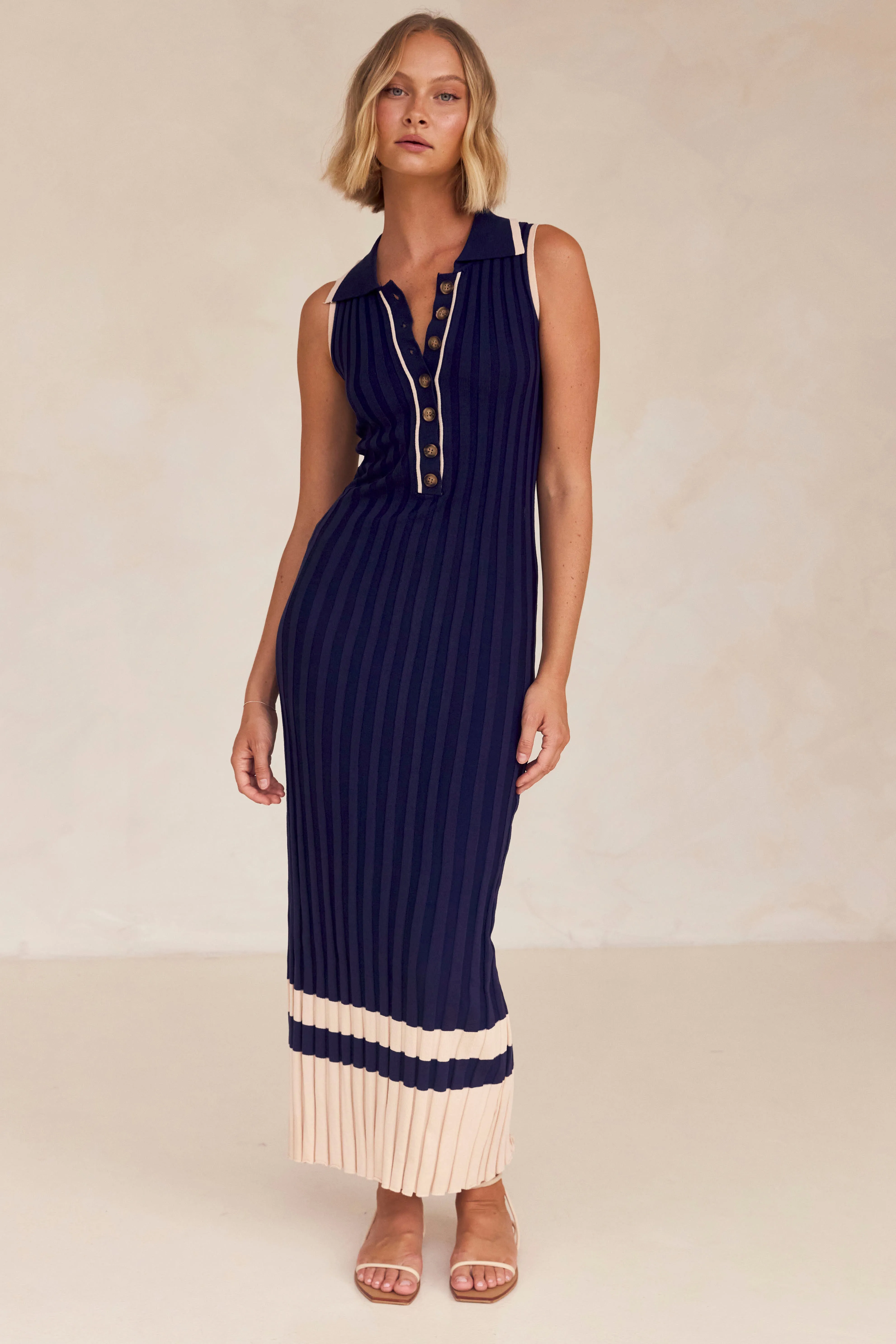 Hadley Maxi Dress (Navy) sold by Runway Scout