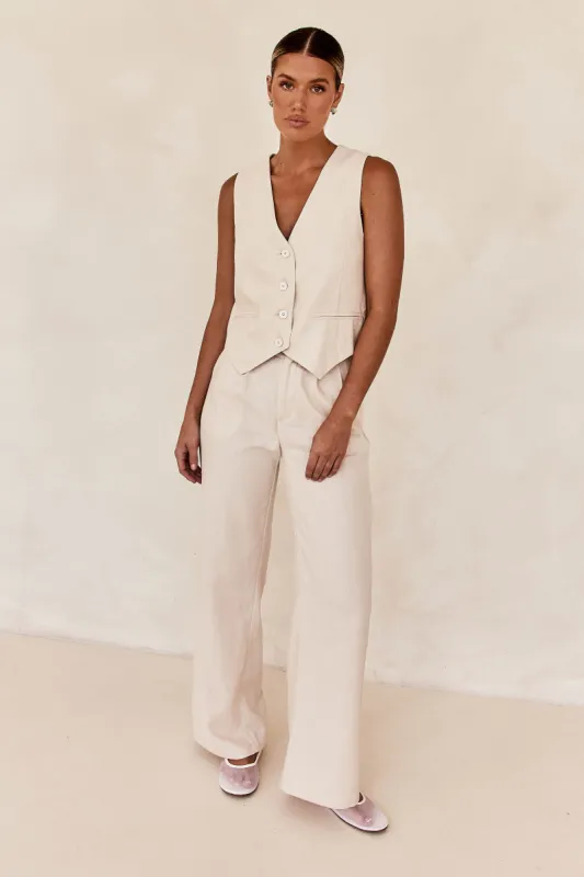 Sia Pant (Sand) sold by Runway Scout
