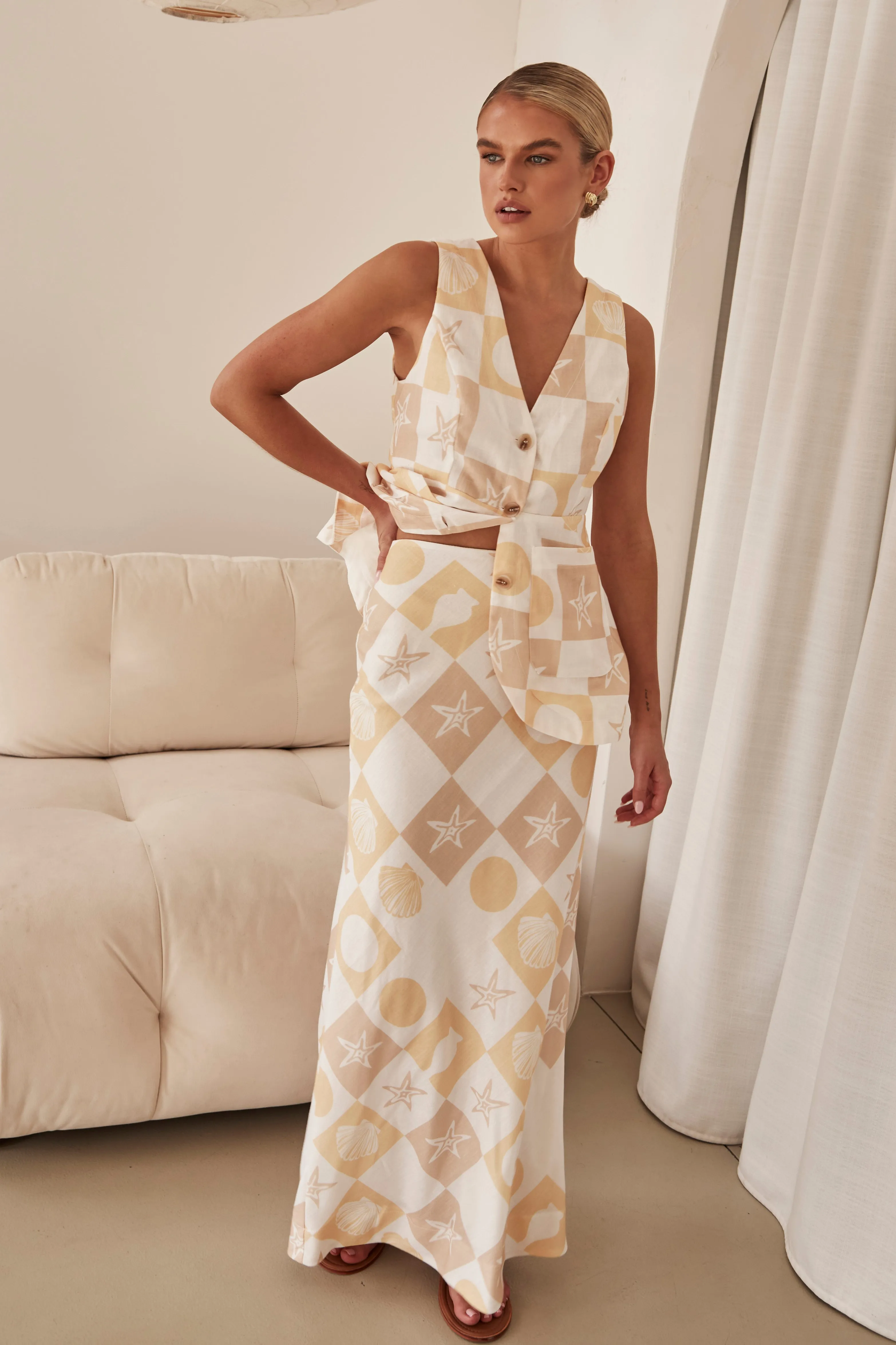 Ahri Maxi Skirt (Butter) sold by Runway Scout