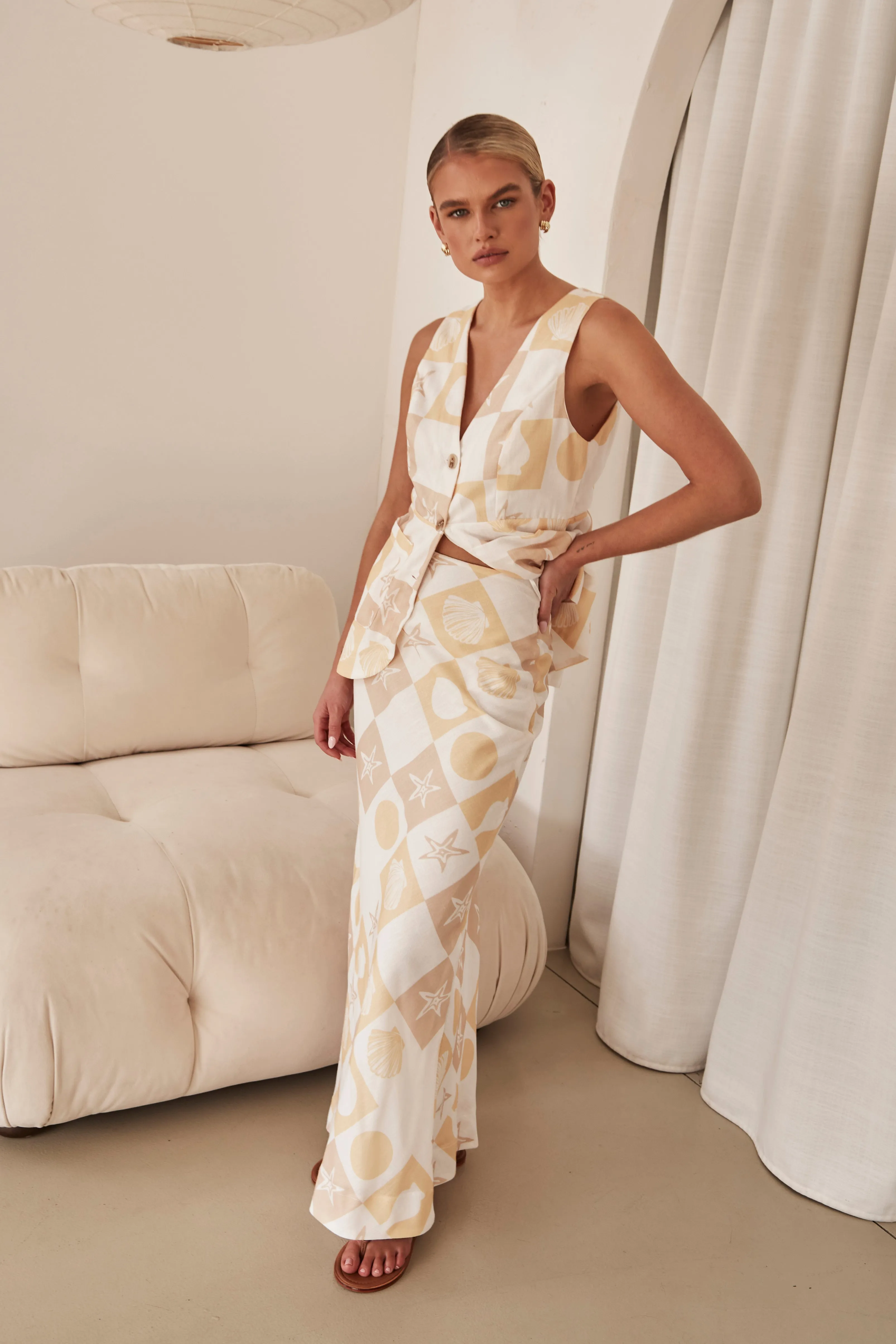 Ahri Maxi Skirt (Butter) sold by Runway Scout product image thumbnail 3