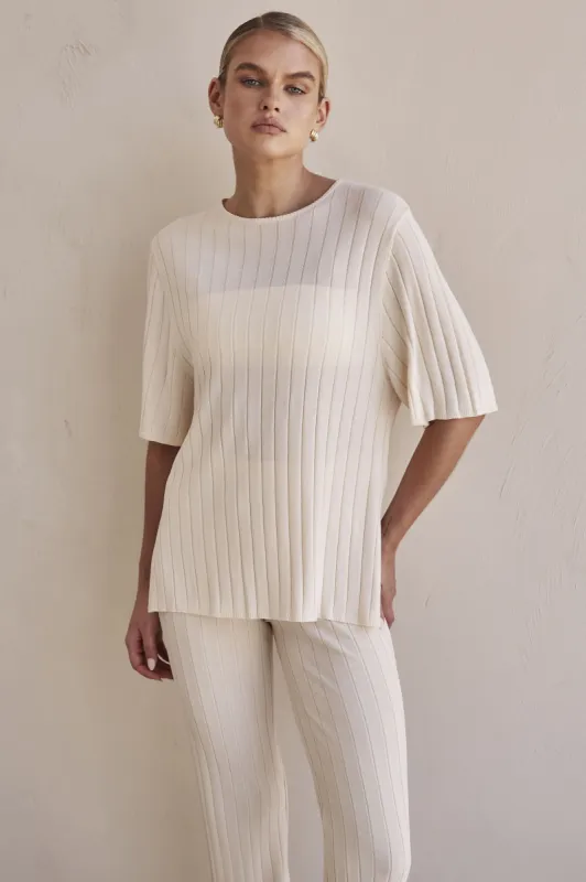 Venice Knit Top (Cream) sold by Runway Scout