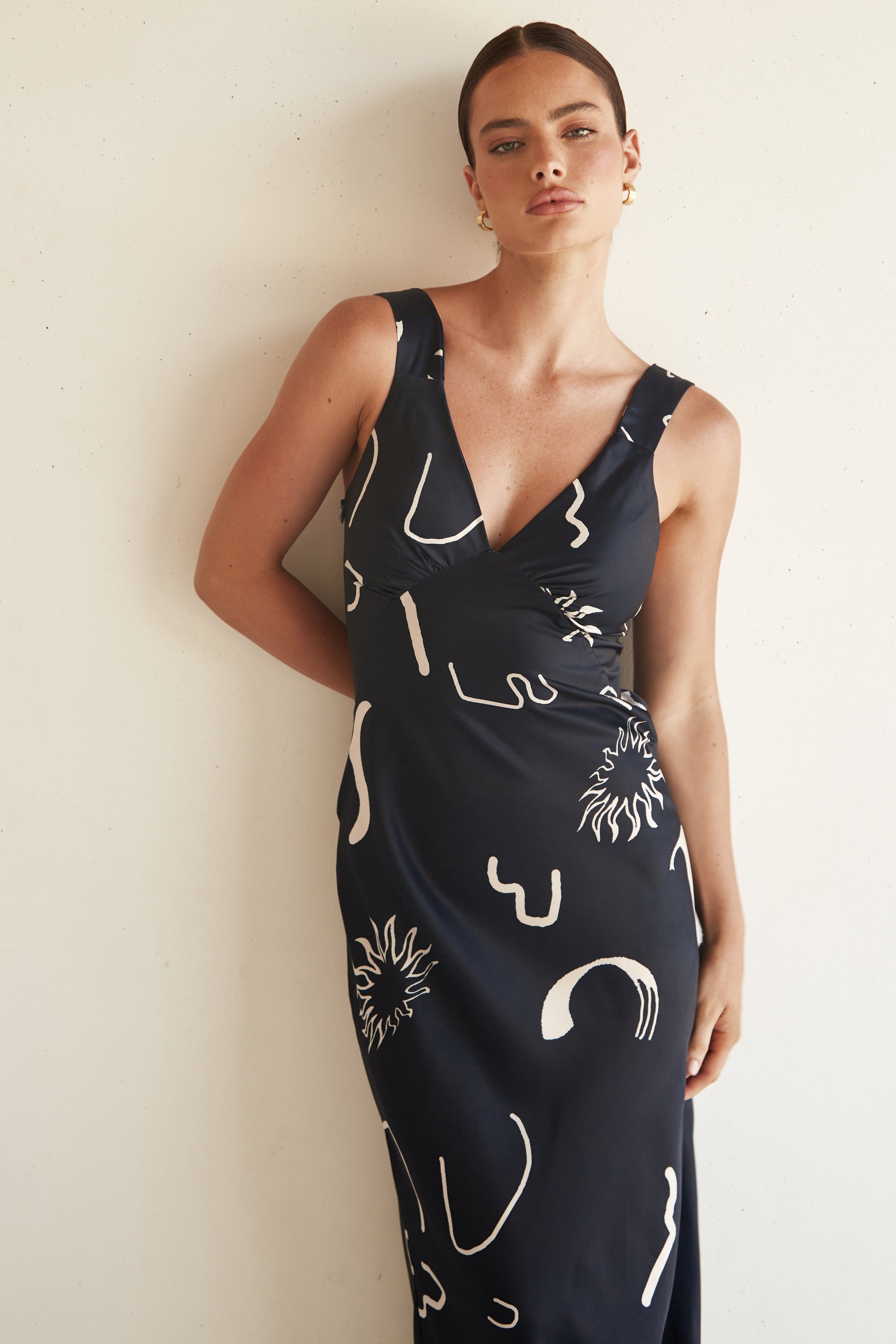 Emeline Maxi Dress (Navy) sold by Runway Scout product image thumbnail 4
