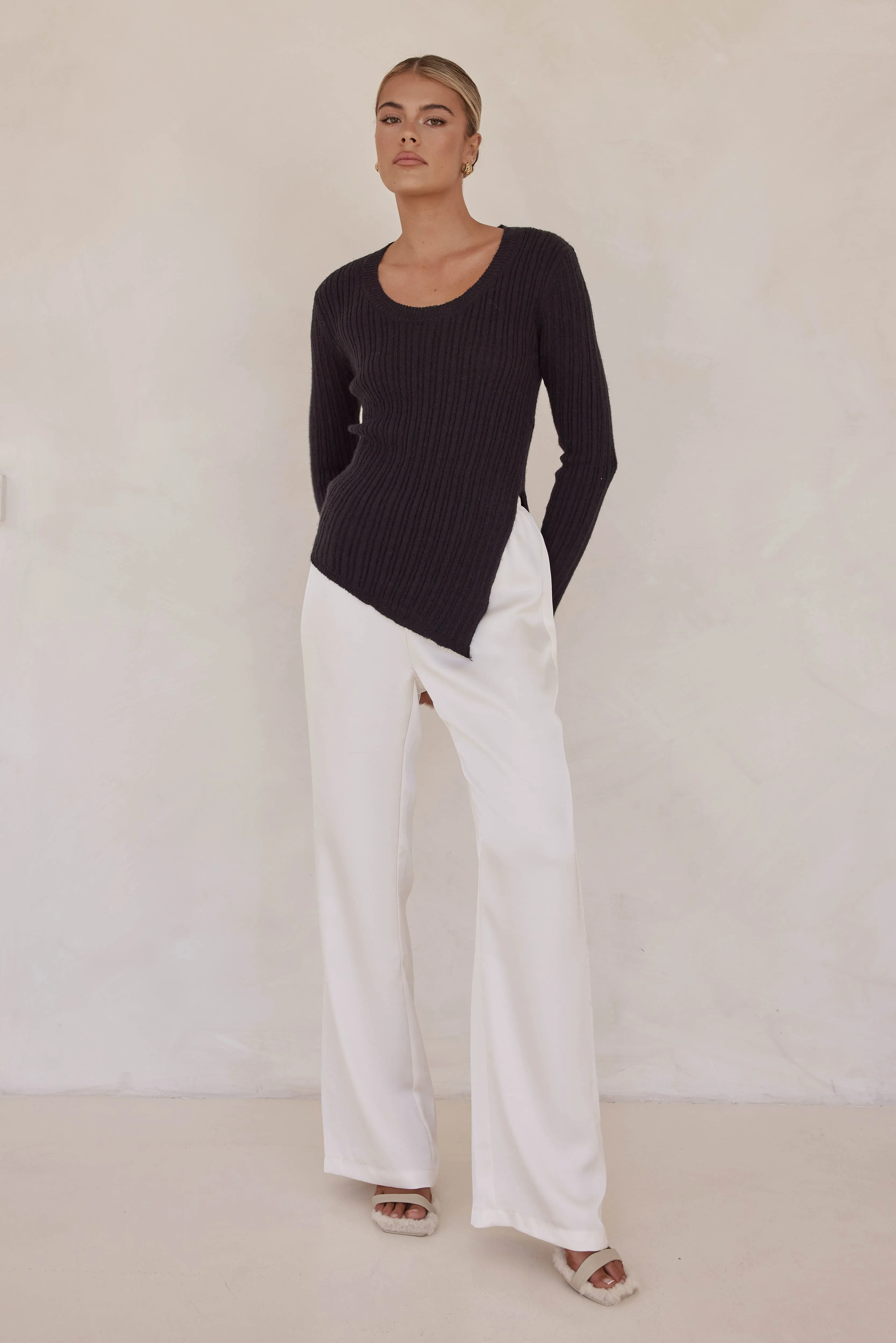 Ivana Knit Top (Black) sold by Runway Scout