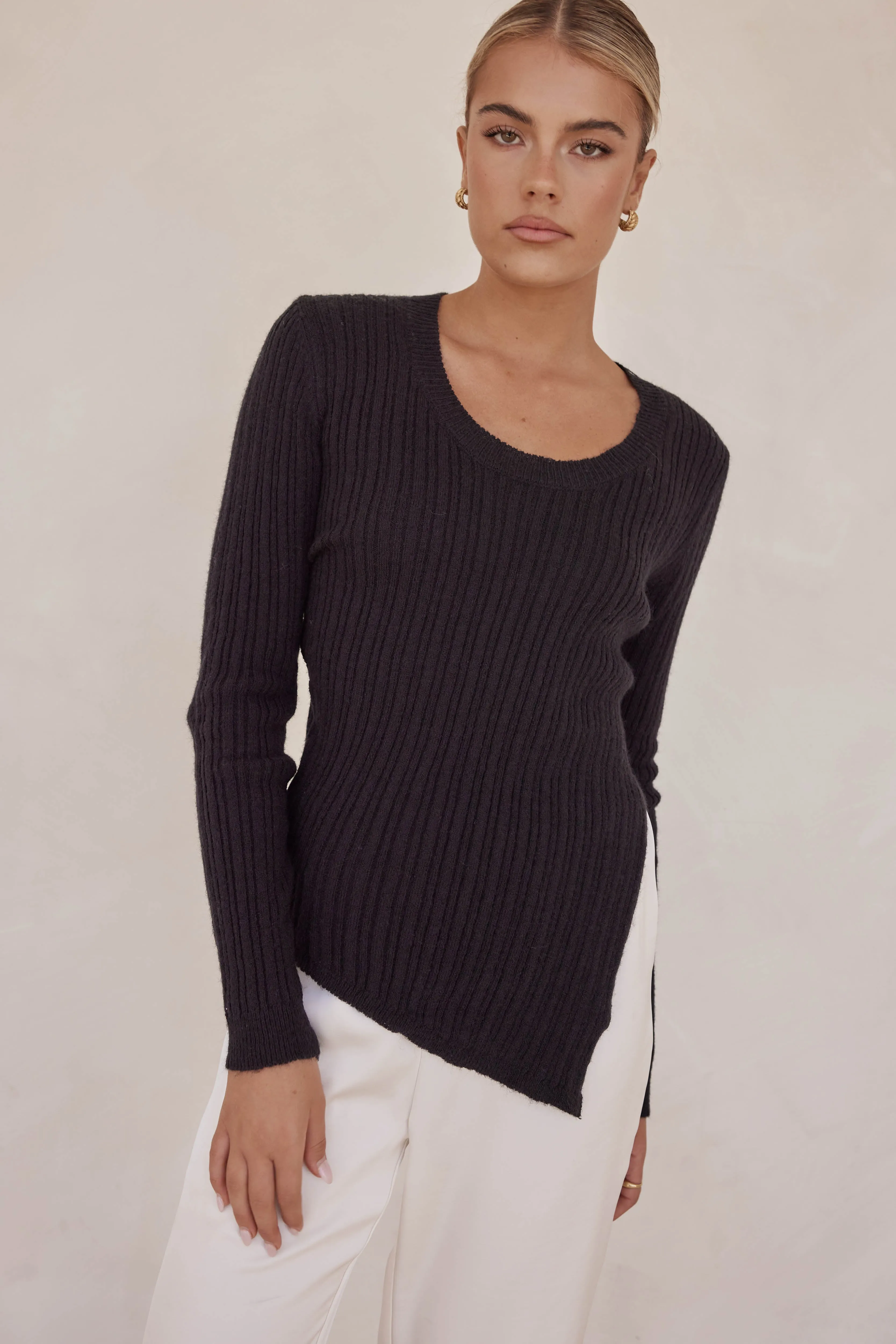 Ivana Knit Top (Black) sold by Runway Scout product image thumbnail 5