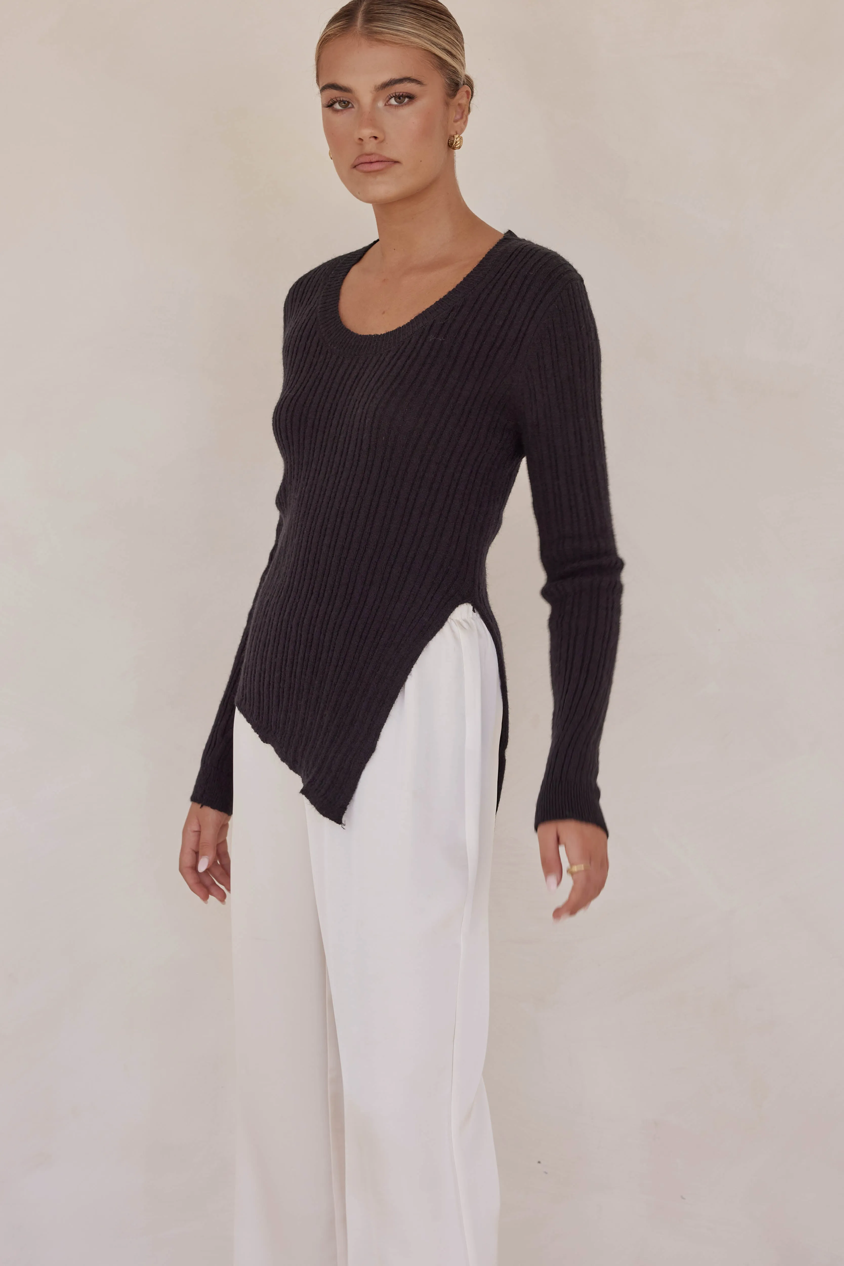 Ivana Knit Top (Black) sold by Runway Scout product image thumbnail 2