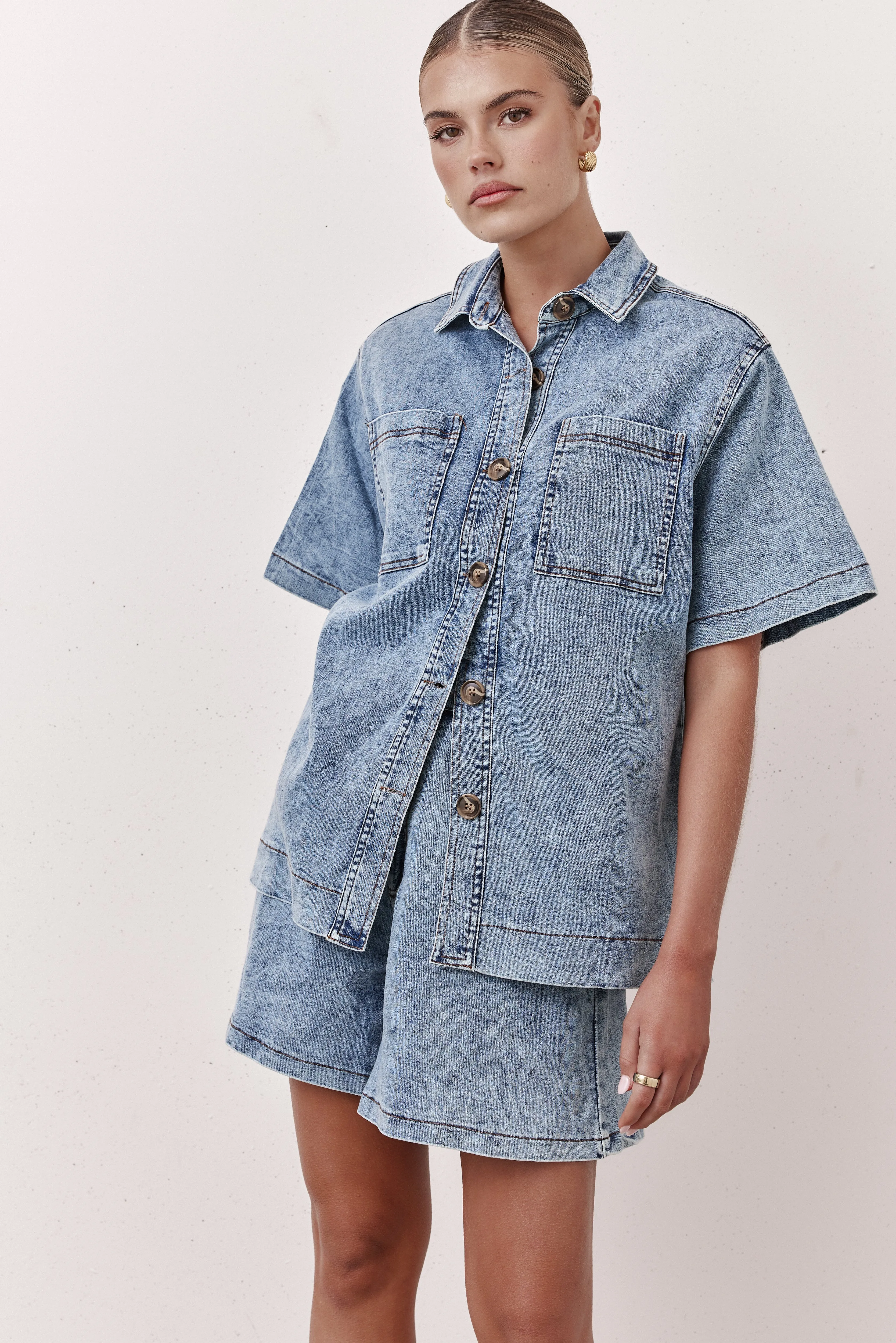 Byron Shirt (Blue) sold by Runway Scout product image thumbnail 4