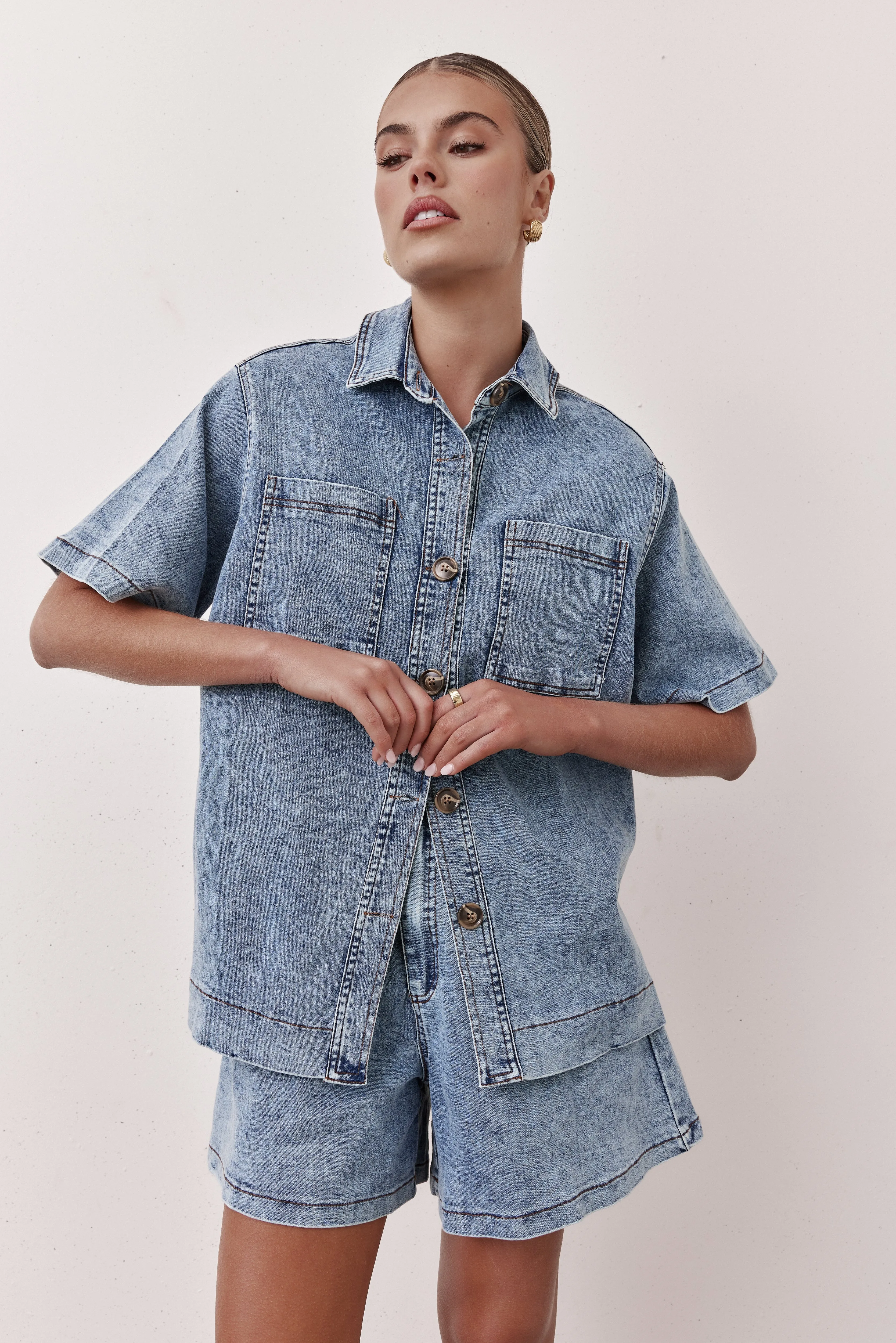 Byron Shirt (Blue) sold by Runway Scout product image thumbnail 3