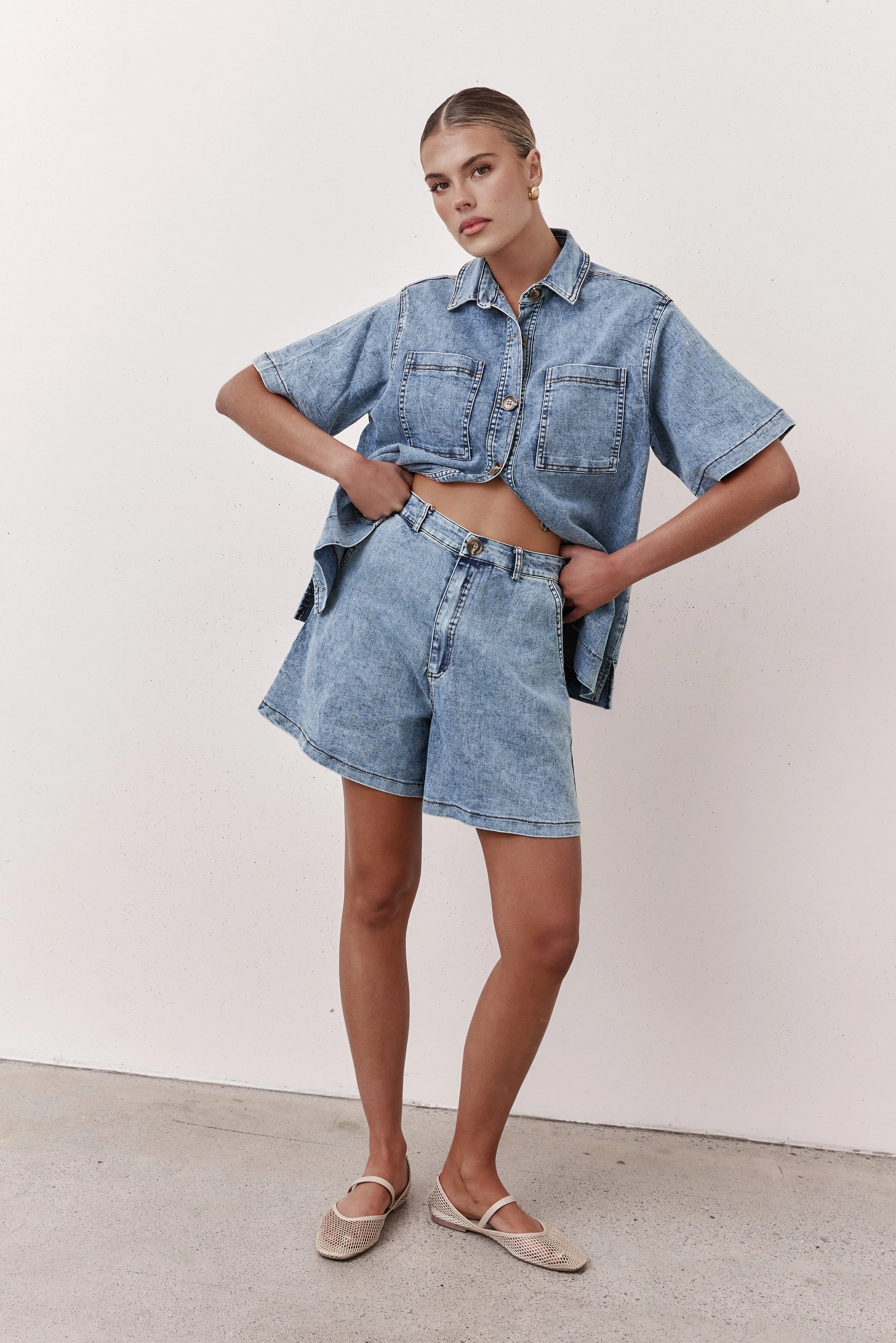 Byron Shirt (Blue) sold by Runway Scout product image thumbnail 5