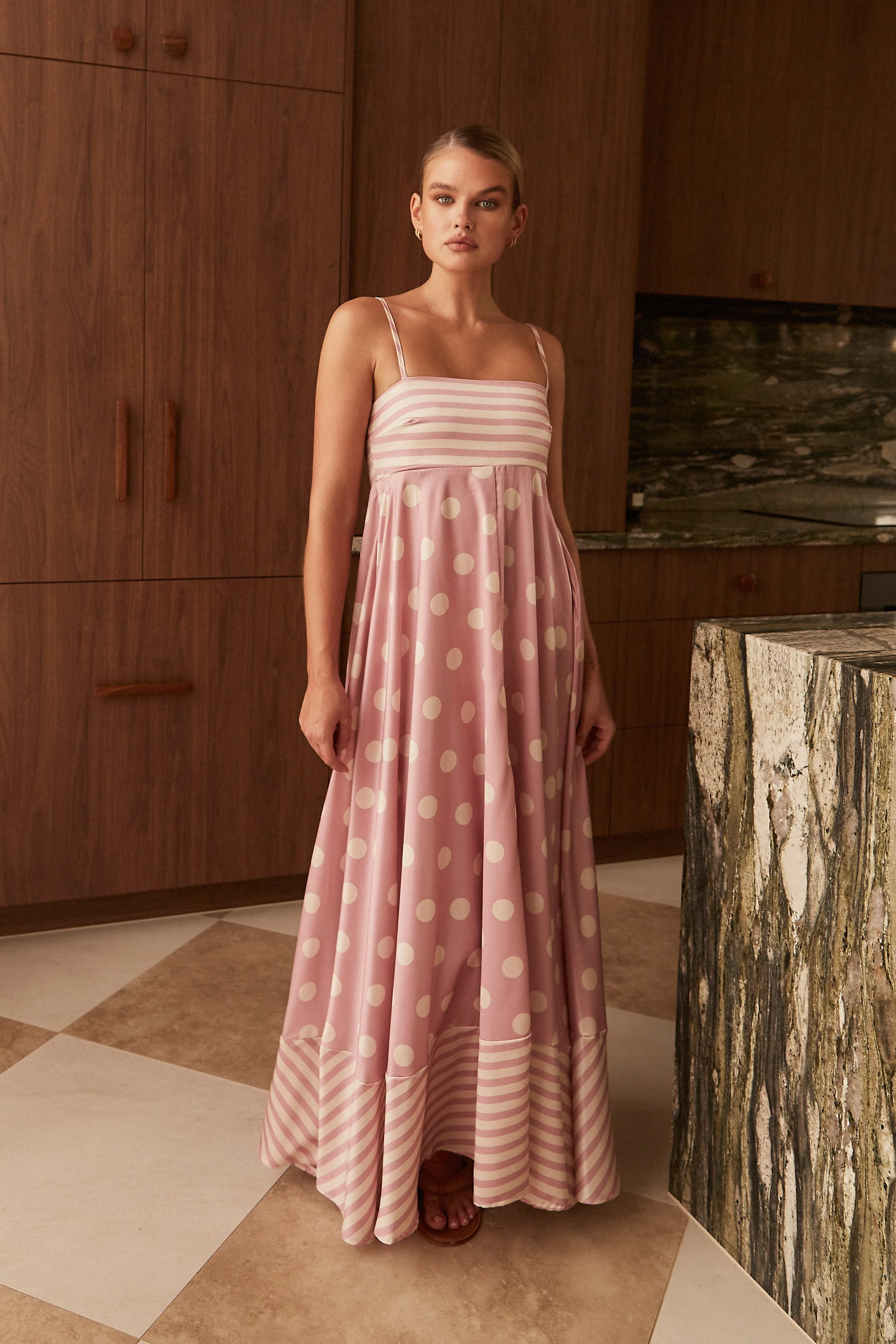 Fleur Maxi Dress (Pink) sold by Runway Scout