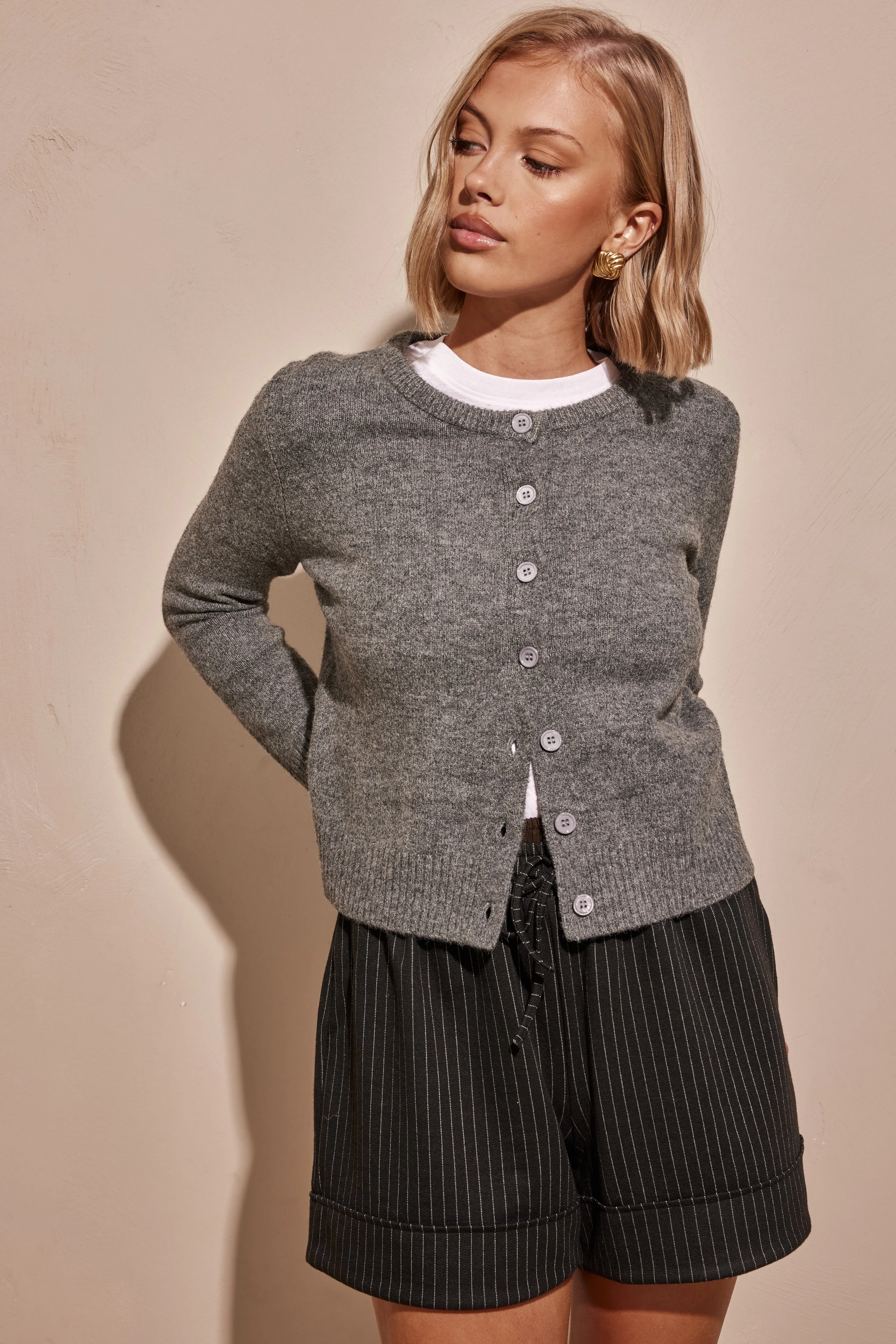 Moore Knit Cardigan (Grey) sold by Runway Scout product image thumbnail 3