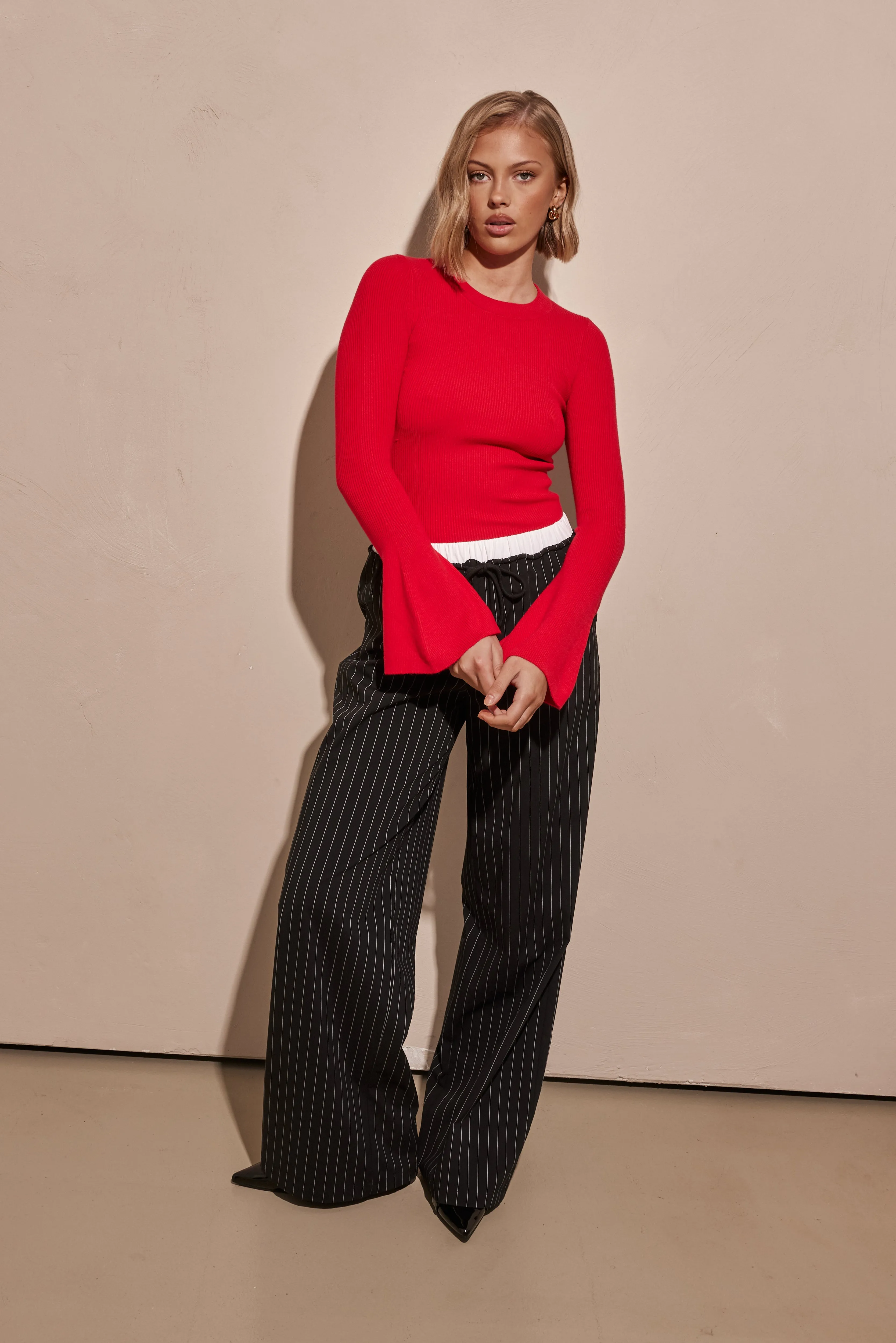 Margo Knit Top (Red) sold by Runway Scout product image thumbnail 2