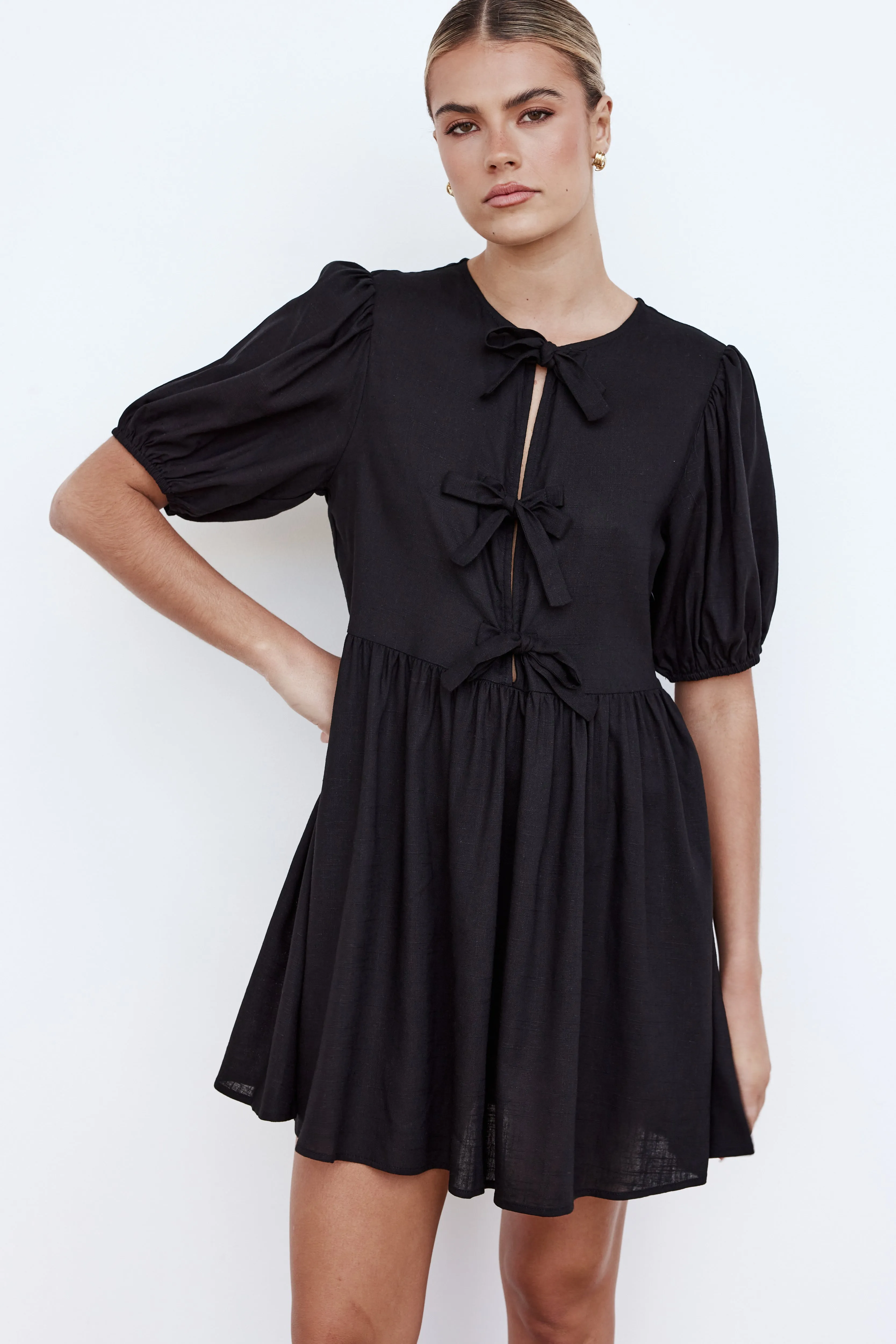 Iona Mini Dress (Black) sold by Runway Scout