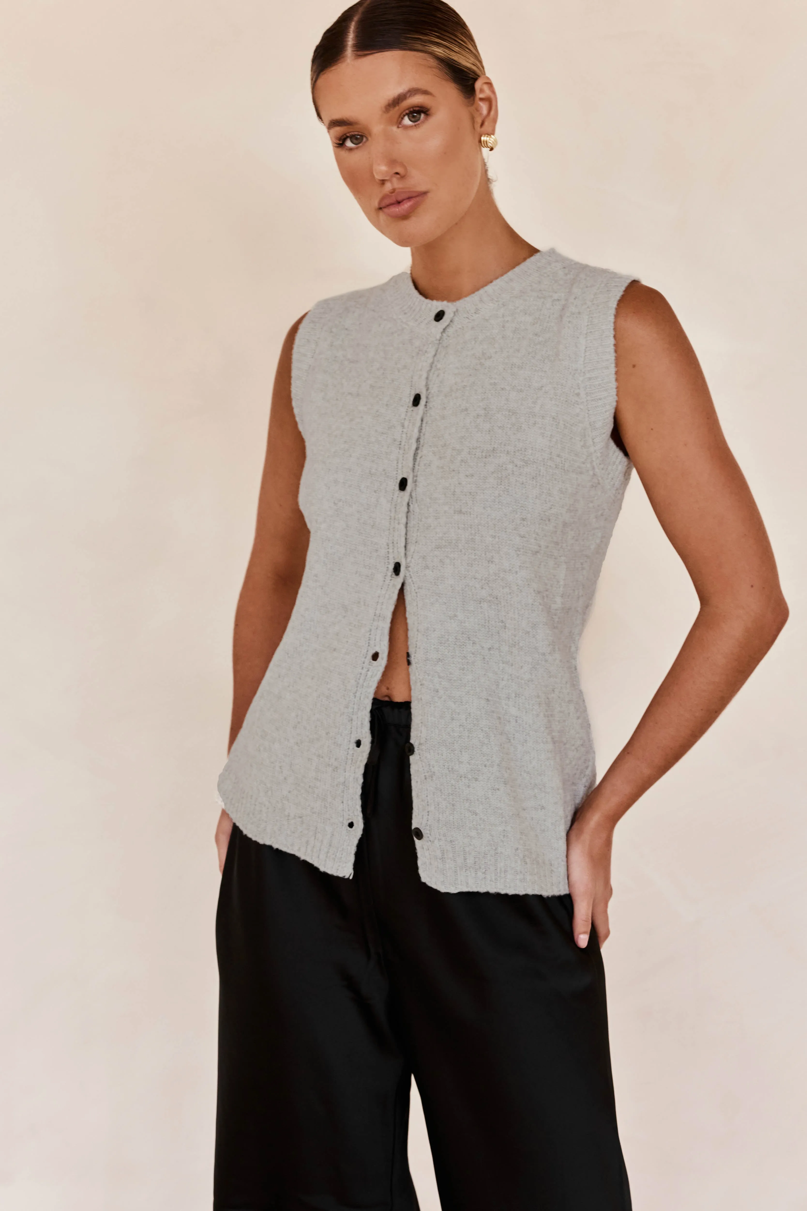 Fae Knit Vest (Grey) sold by Runway Scout product image thumbnail 3