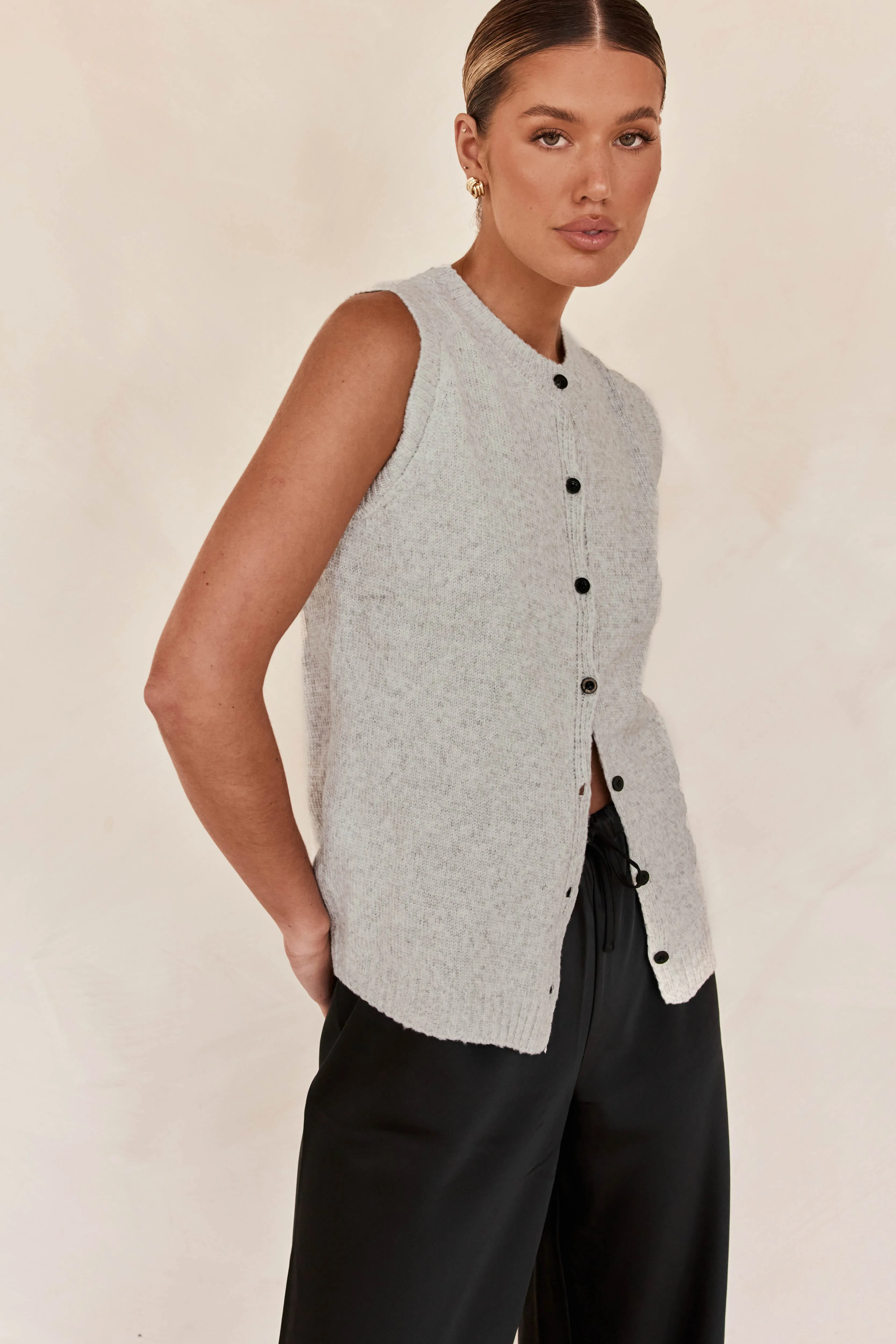 Fae Knit Vest (Grey) sold by Runway Scout product image thumbnail 4
