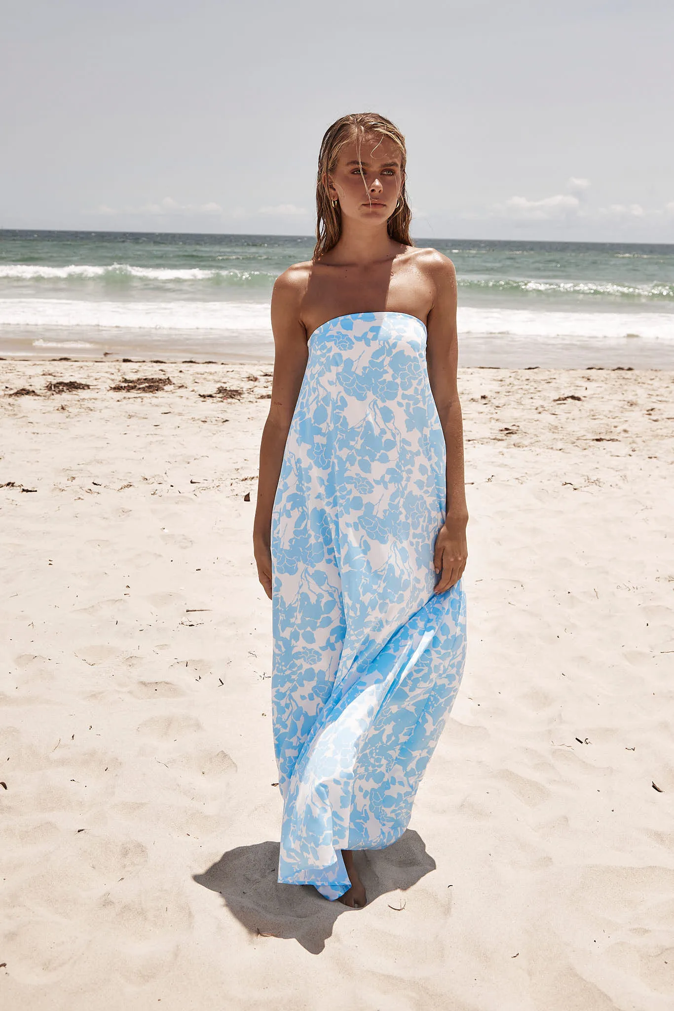 Marseille Maxi Dress (Blue) sold by Runway Scout