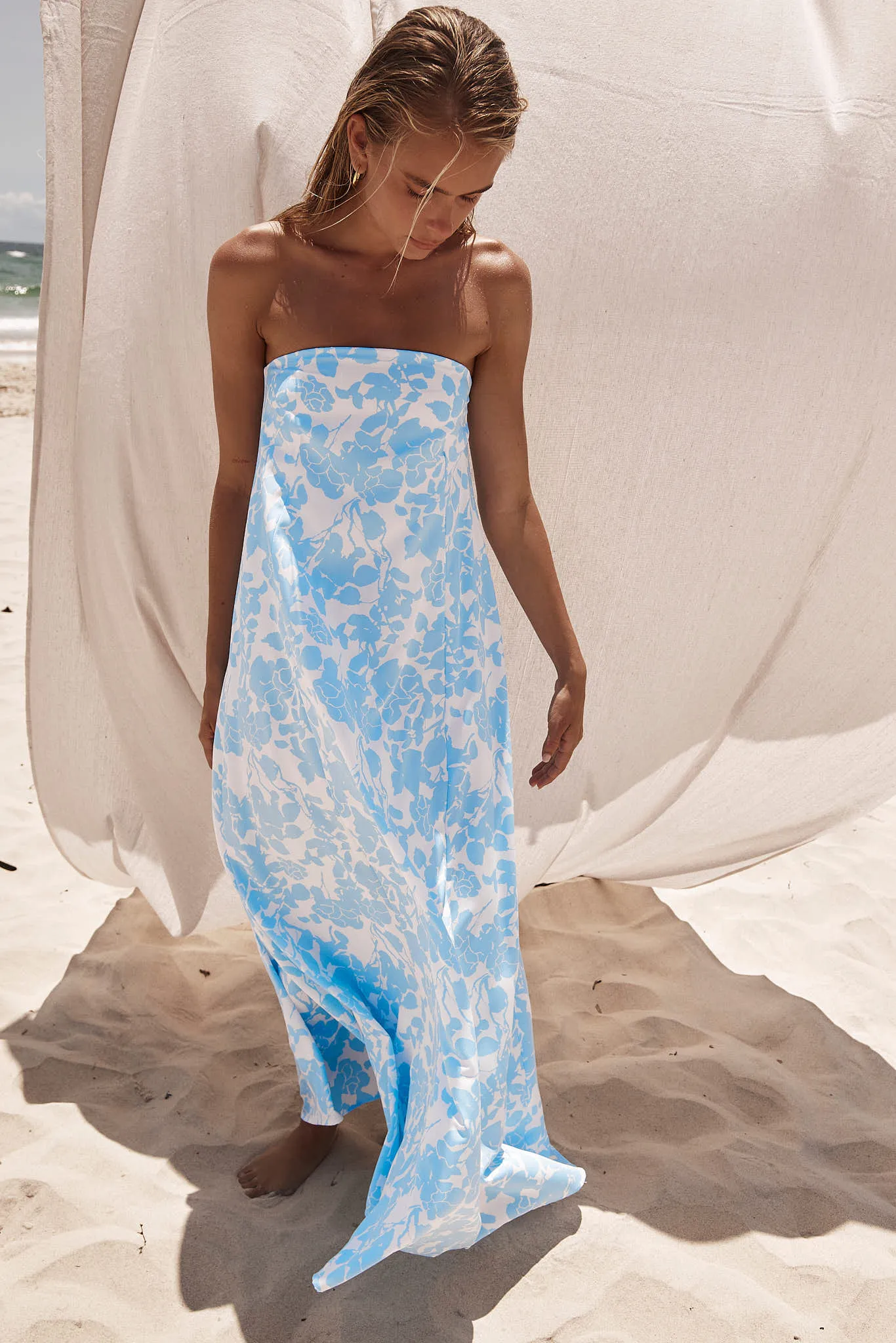 Marseille Maxi Dress (Blue) sold by Runway Scout product image thumbnail 3