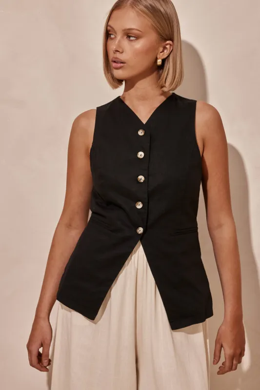 Madden Vest (Black) sold by Runway Scout