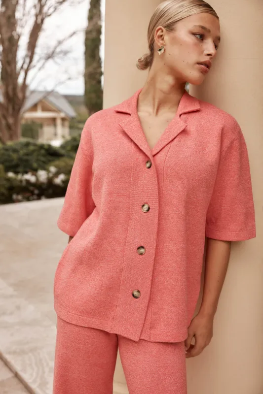 Viola Knit Shirt (Pink) sold by Runway Scout