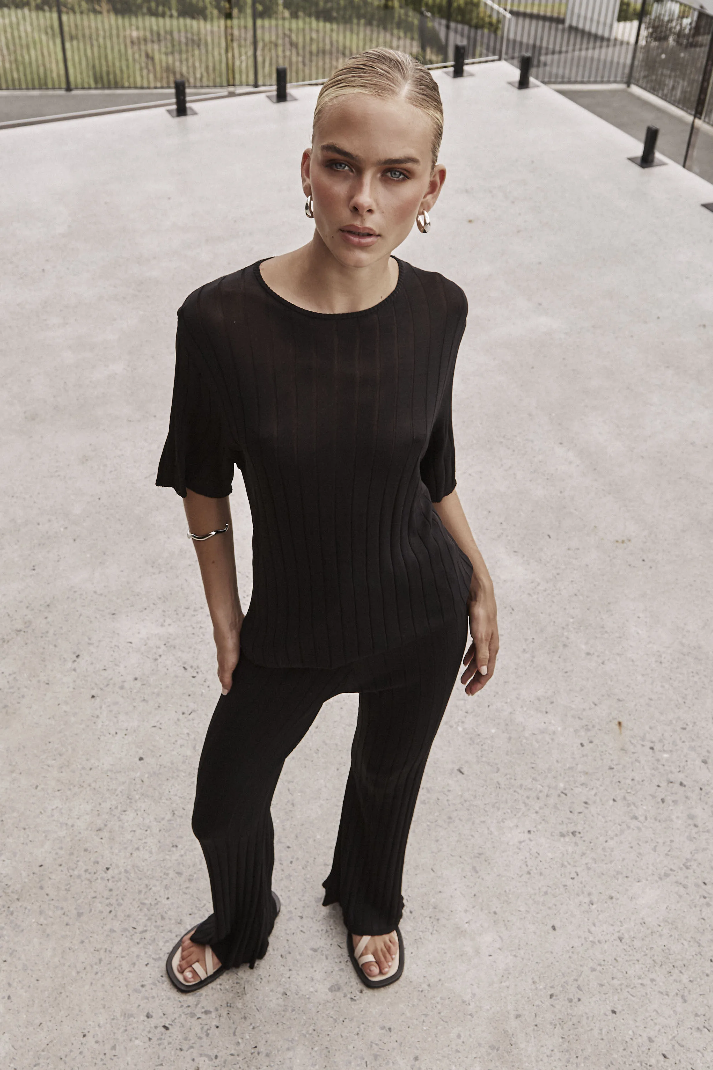 Venice Knit Pant (Black) sold by Runway Scout product image thumbnail 3