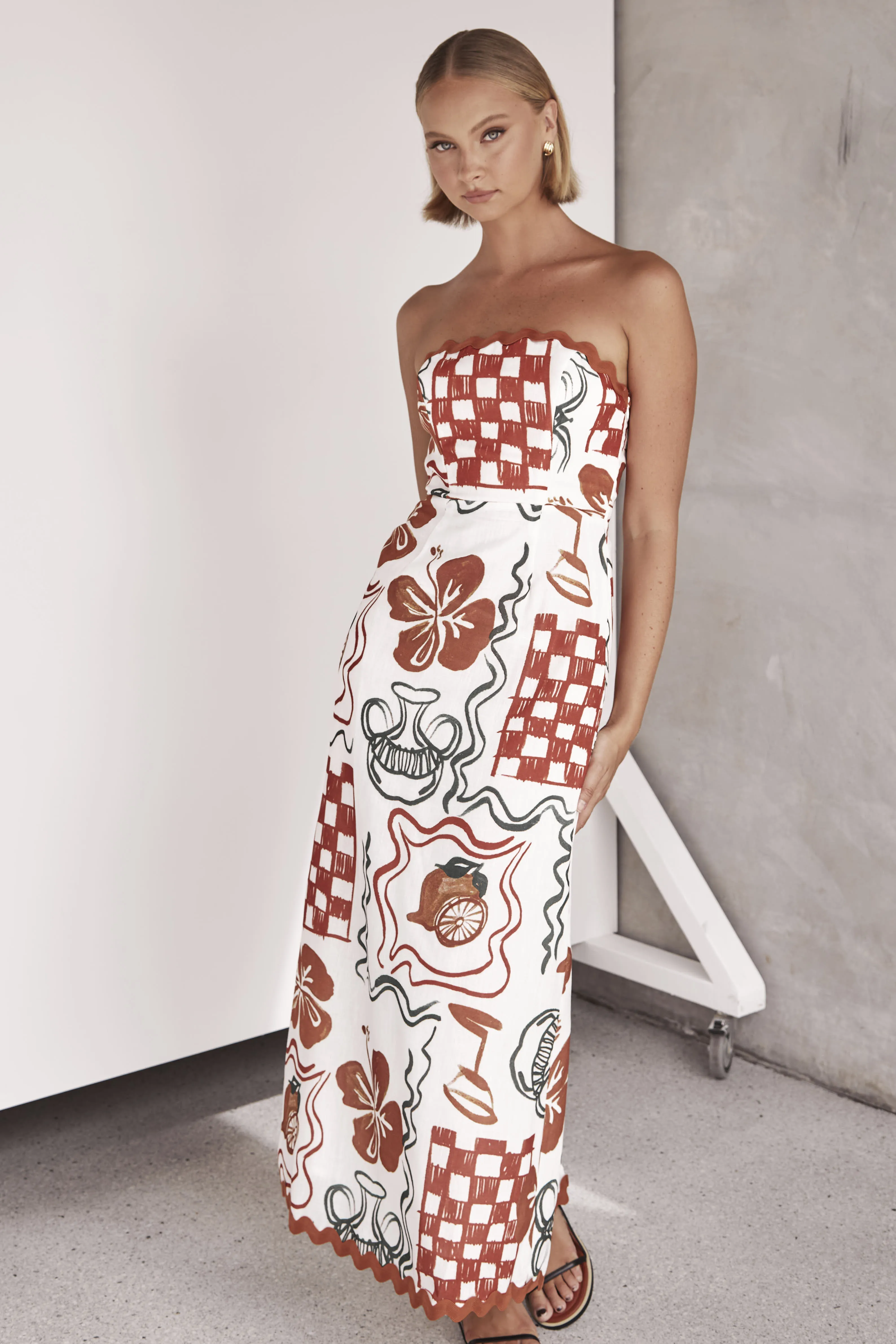 Emilia Maxi Dress (Orange) sold by Runway Scout product image thumbnail 3