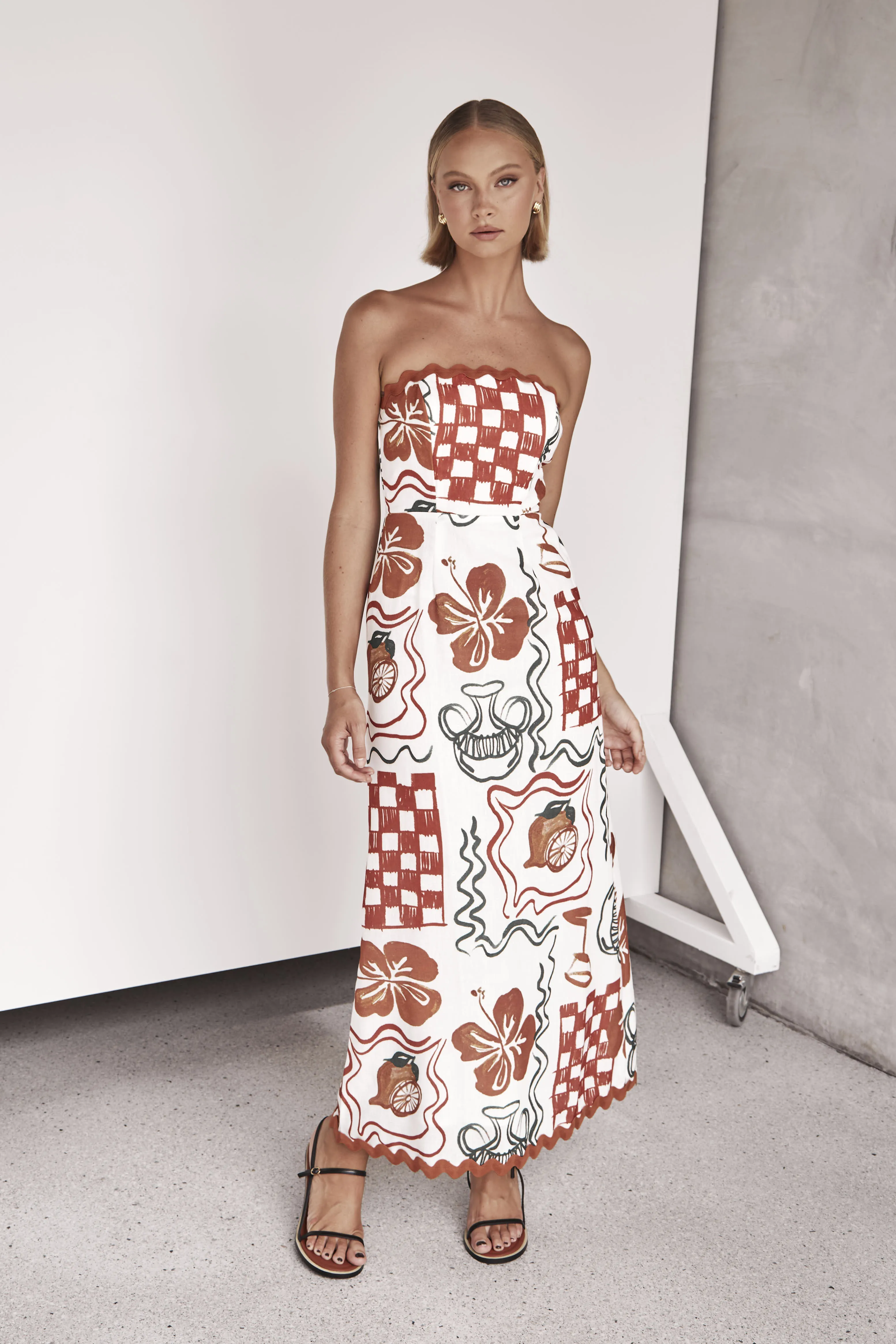 Emilia Maxi Dress (Orange) sold by Runway Scout