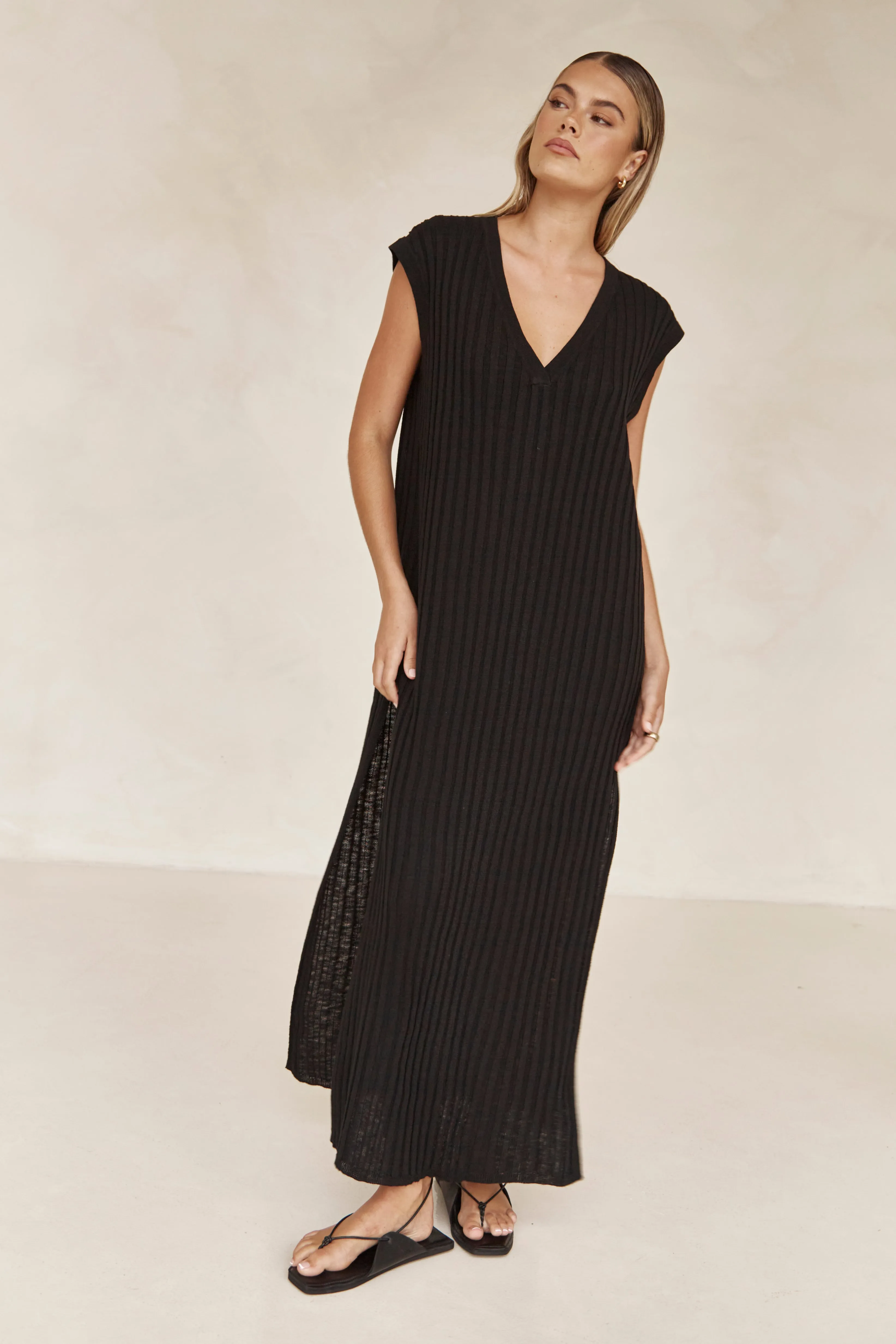 Brynne Maxi Dress (Black) sold by Runway Scout