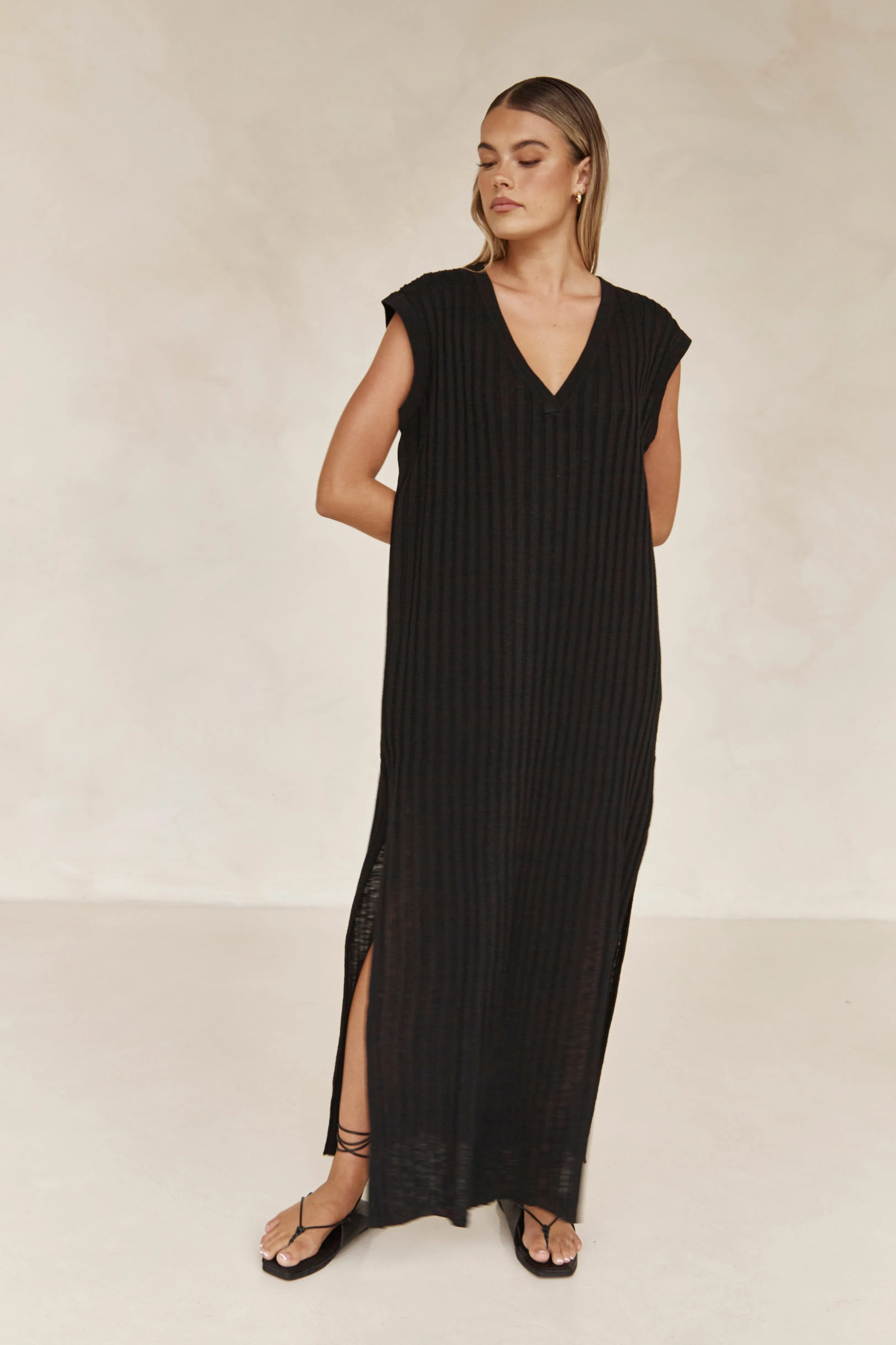 Brynne Maxi Dress (Black) sold by Runway Scout product image thumbnail 3