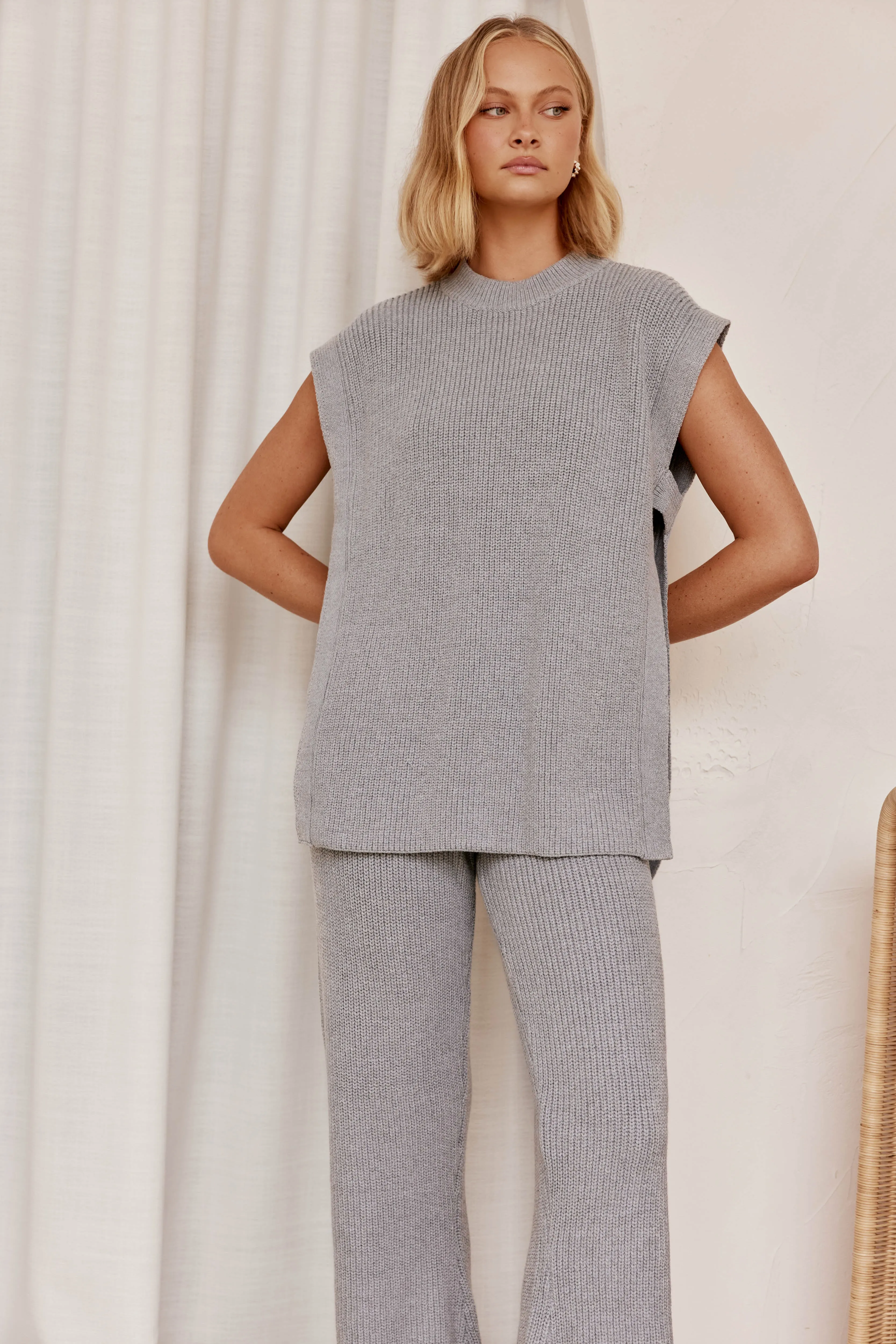Finn Knit Top (Grey) sold by Runway Scout
