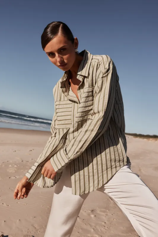 Layne Shirt (Green) sold by Runway Scout