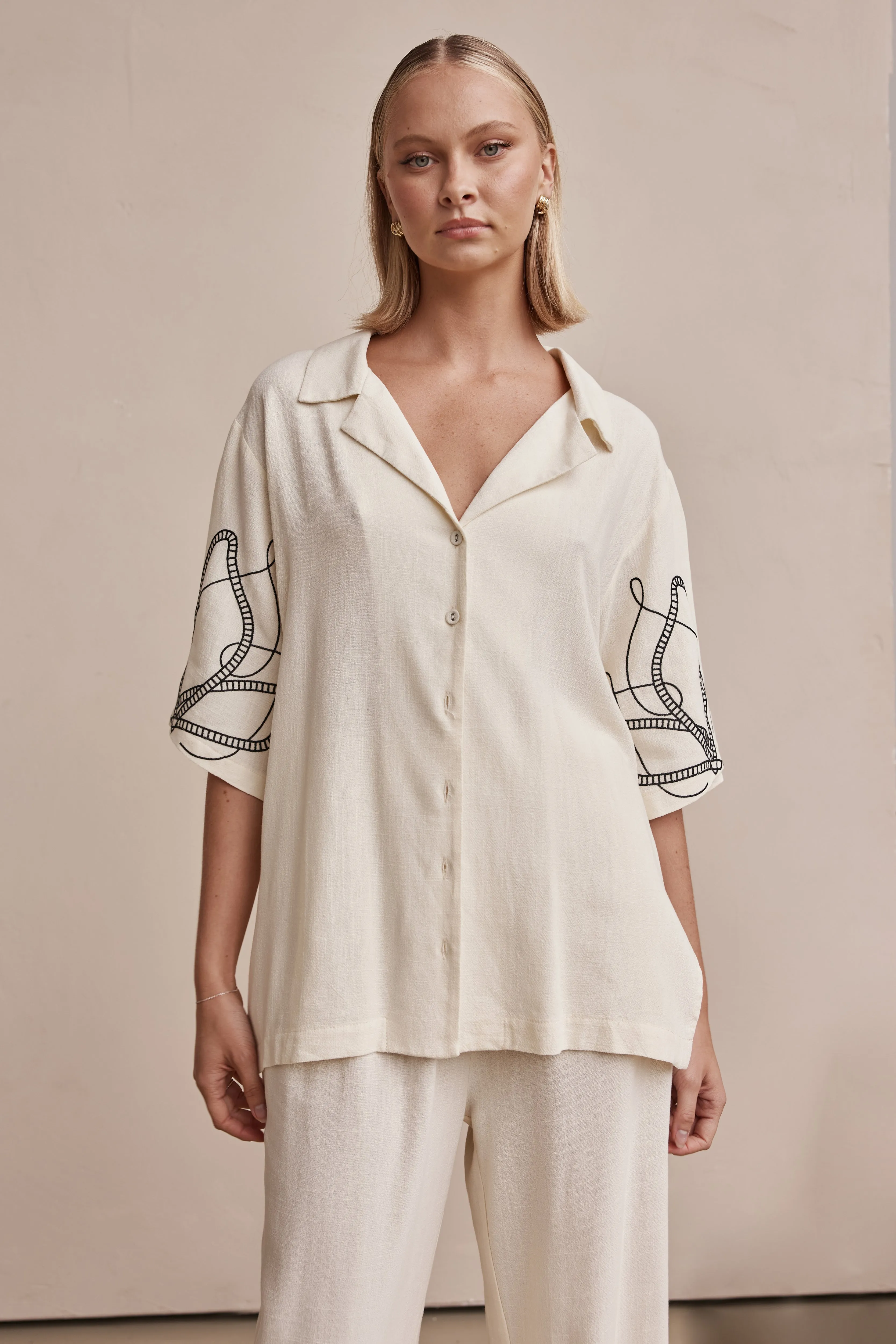 Malik Shirt (Cream) sold by Runway Scout product image thumbnail 5