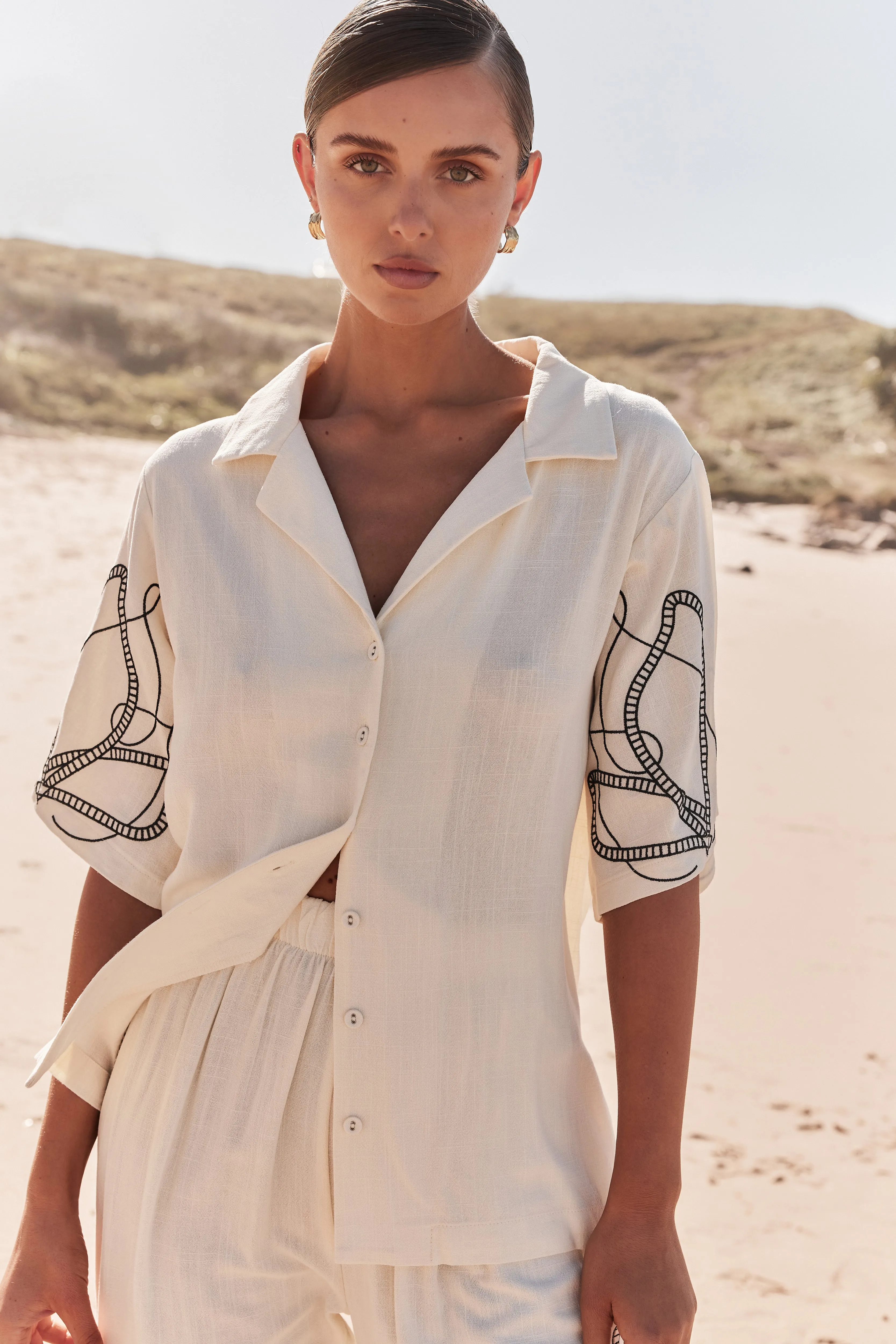 Malik Shirt (Cream) sold by Runway Scout product image thumbnail 2