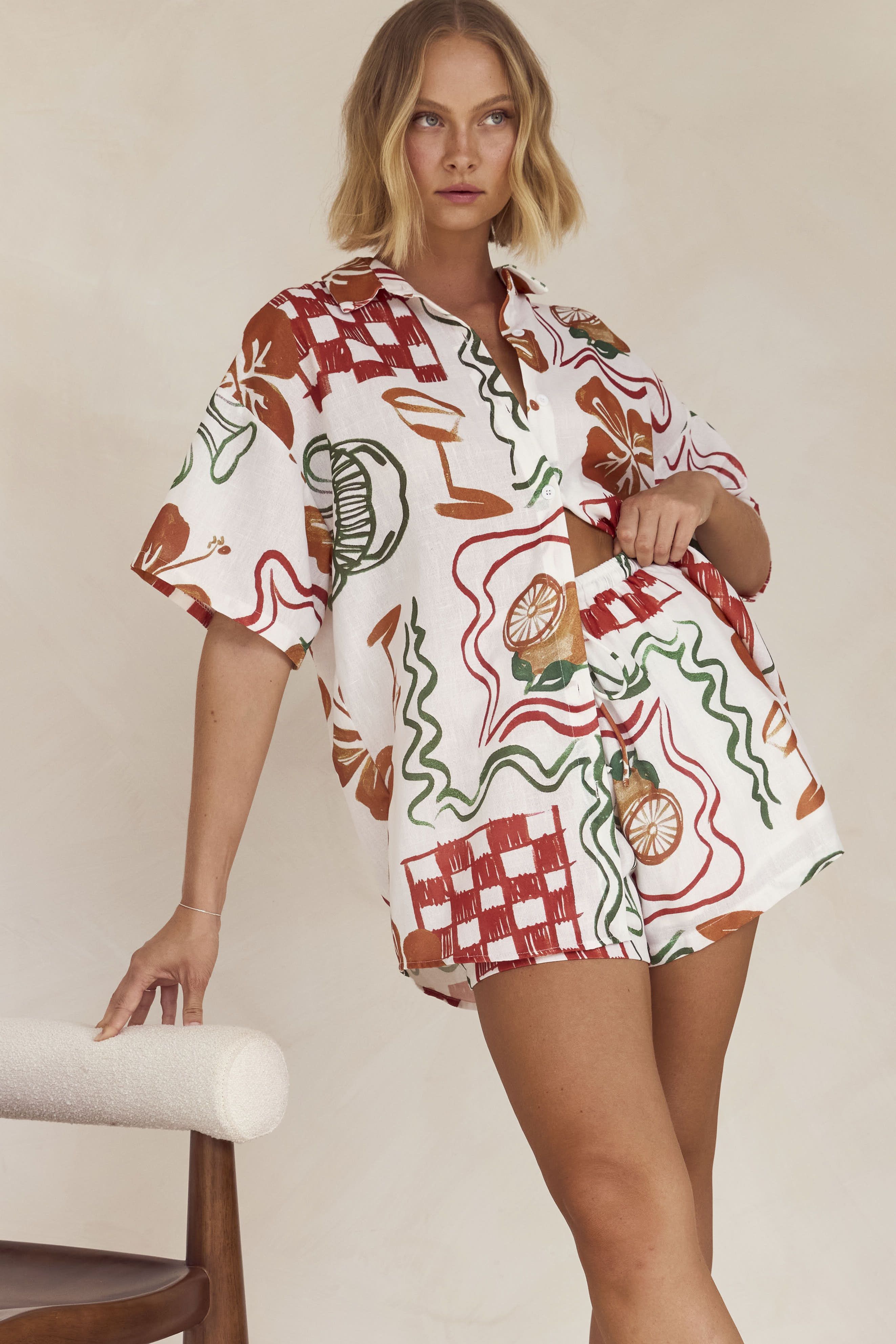 Mona Shirt (White) sold by Runway Scout